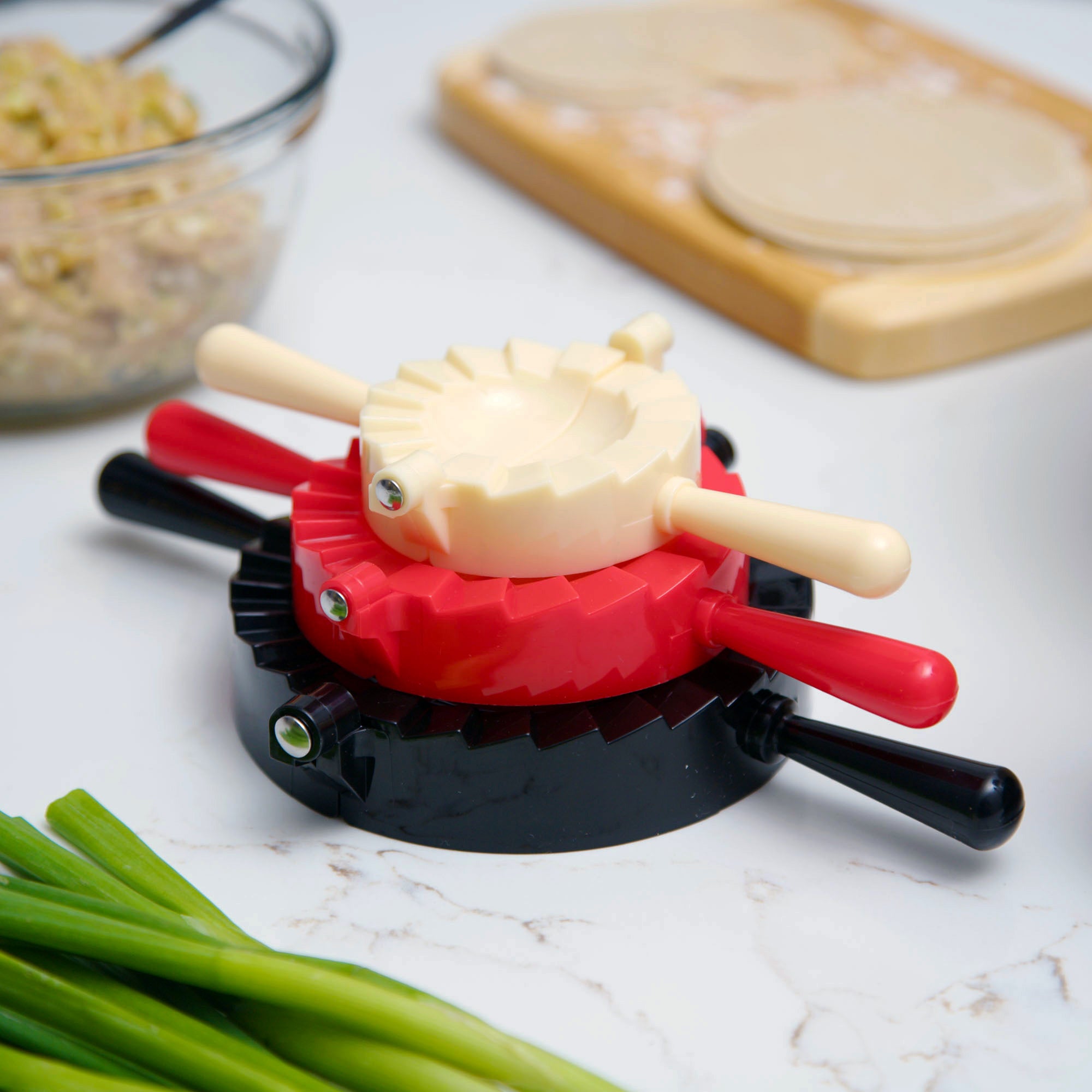 3-Piece Dumpling Press Set - Stainless Steel Dumpling Maker for Homemade Dumplings, Wontons & Gyoza - Perfect for Asian Cooking, Family Meals & Party Food Prep
