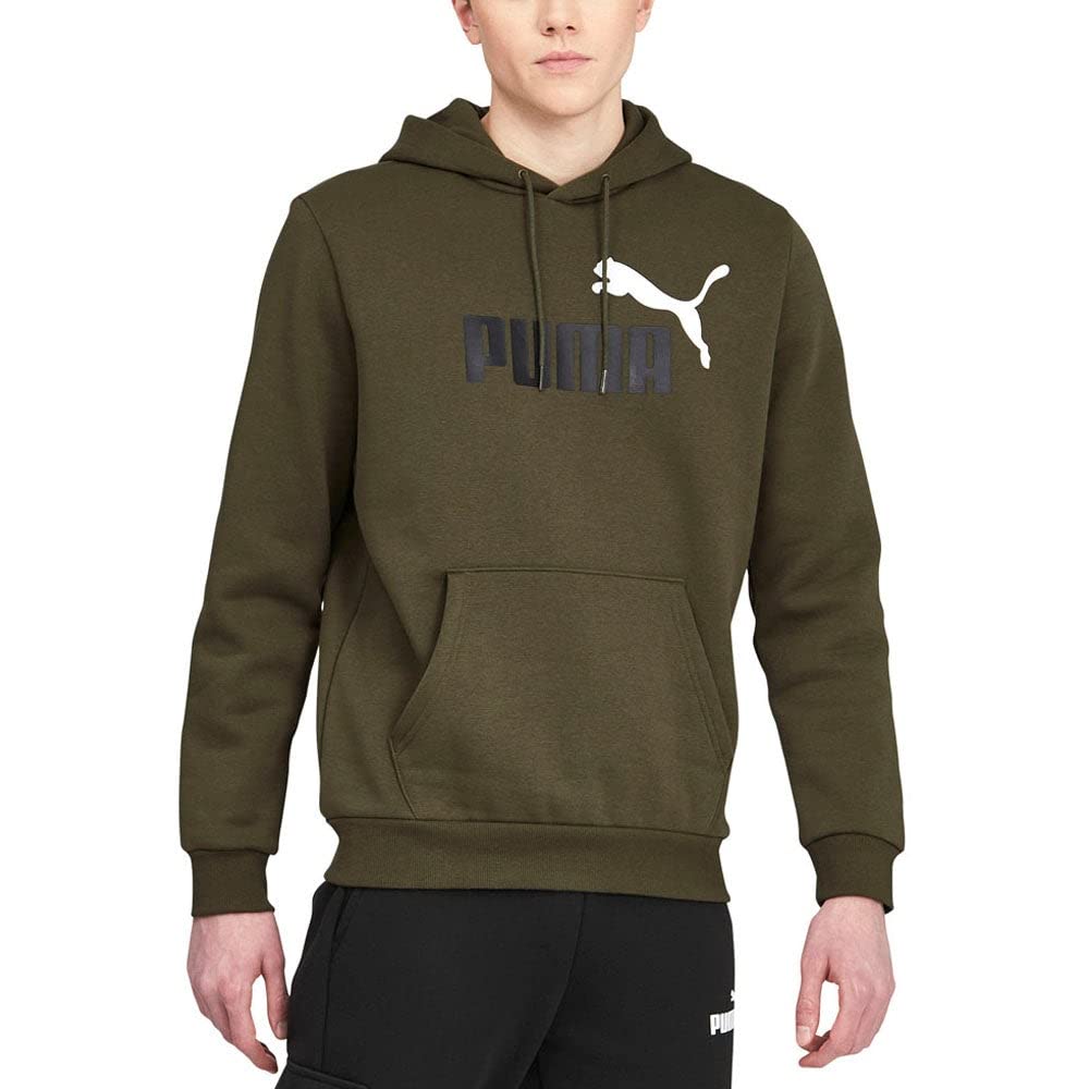 PUMA Men's Essentials Big Logo Fleece Hoodie - Soft & Warm Pullover Sweatshirt for Casual Wear, Gym, and Outdoor Activities