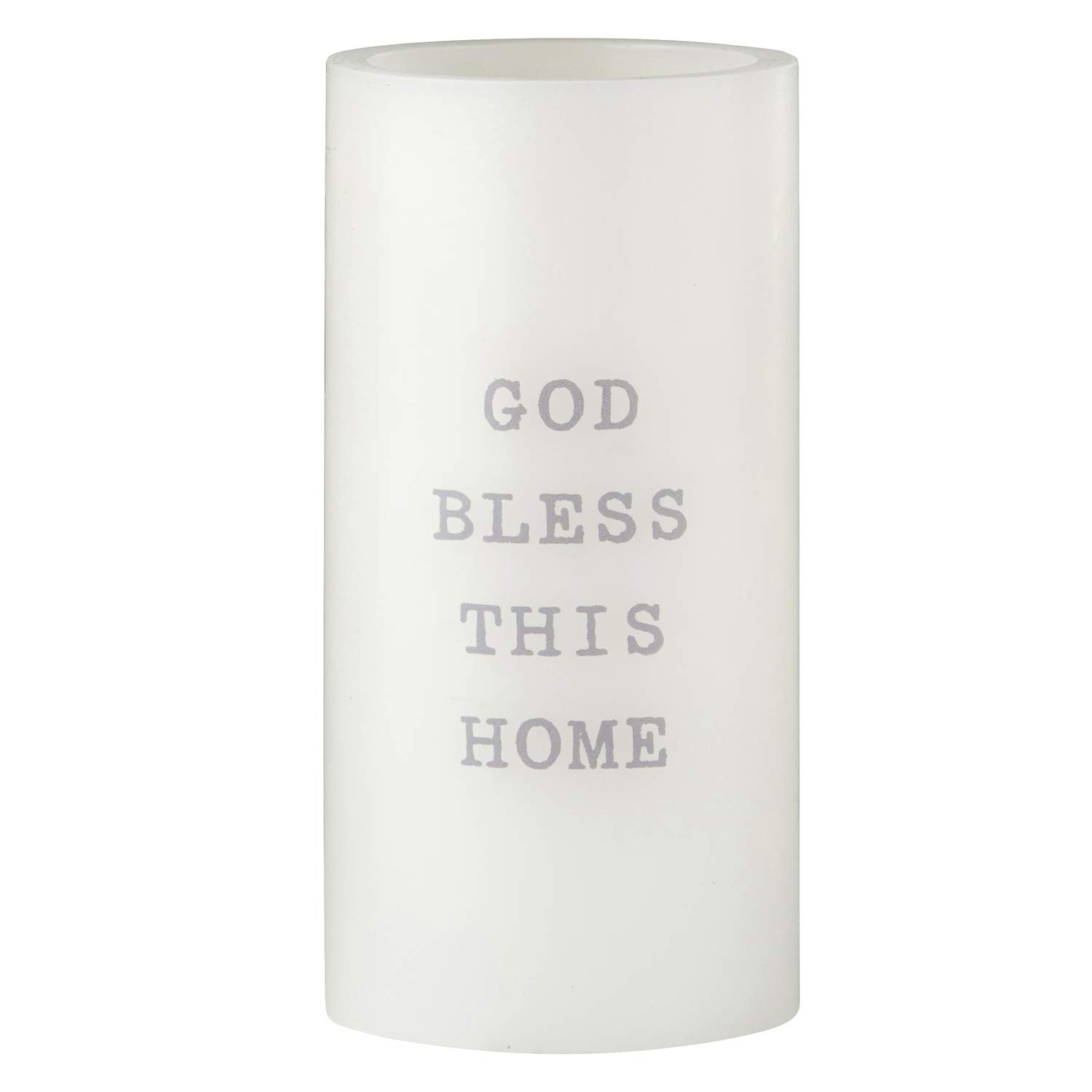 Flameless LED Candles Battery Operated - Set of 2 Inspirational Pillar Candles with 6-Hour Timer & Remote Control, Medium Size, 'Bless This Home' Decor - Perfect for Wedding Centerpieces, Christmas Decorations & Cozy Home Ambiance