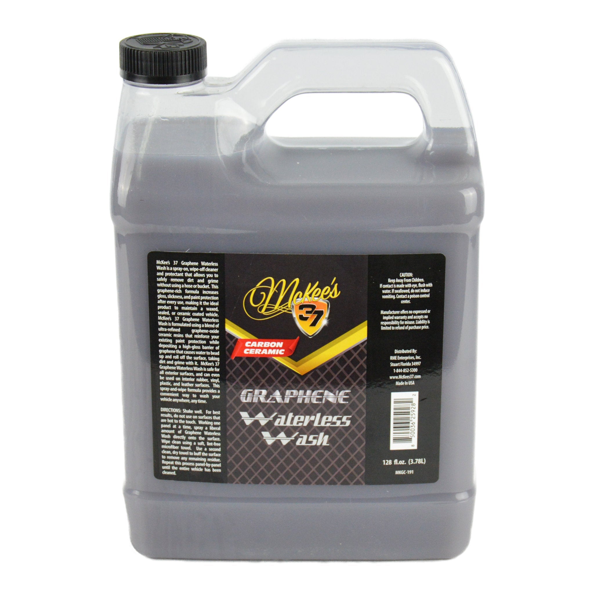 McKee's 37 Graphene Waterless Car Wash & Wax - Quick Detailer Spray for Instant Shine, Protection & Cleaning - Perfect for Road Trips, RV, Motorcycle & Daily Car Care