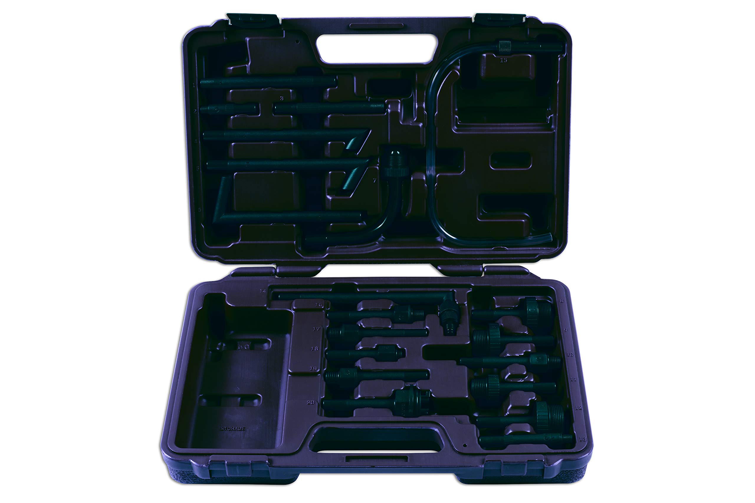 Laser Tools 7606 ATF Adaptor Set - 20 Piece Universal Transmission Fluid Adapter Kit for Automotive Repair & Maintenance | Compatible with Most Vehicles