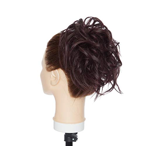 Messy Bun Scrunchie for Women - Stretchable Hair Tie for Tousled Updo & Ponytail - Perfect for Workouts, Yoga, and Everyday Styling