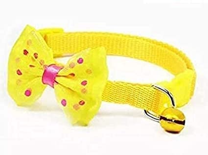 SR VISION Adjustable Pet Collar with Bow Tie & Bell - Cute & Safe Dog Collar for Puppies & Small Dogs - Available in Multiple Colors - Perfect for Daily Walks, Training & Special Occasions