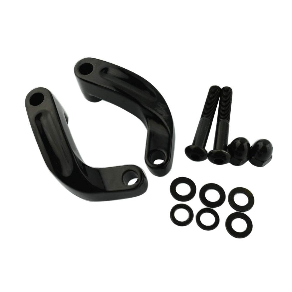 Motorcycle Mirror Riser Extension Adapter Kit for Harley Softail Dyna FLSTSE FXD (2006-2014) - Rear View Mirror Relocation Bracket for Improved Visibility & Safety