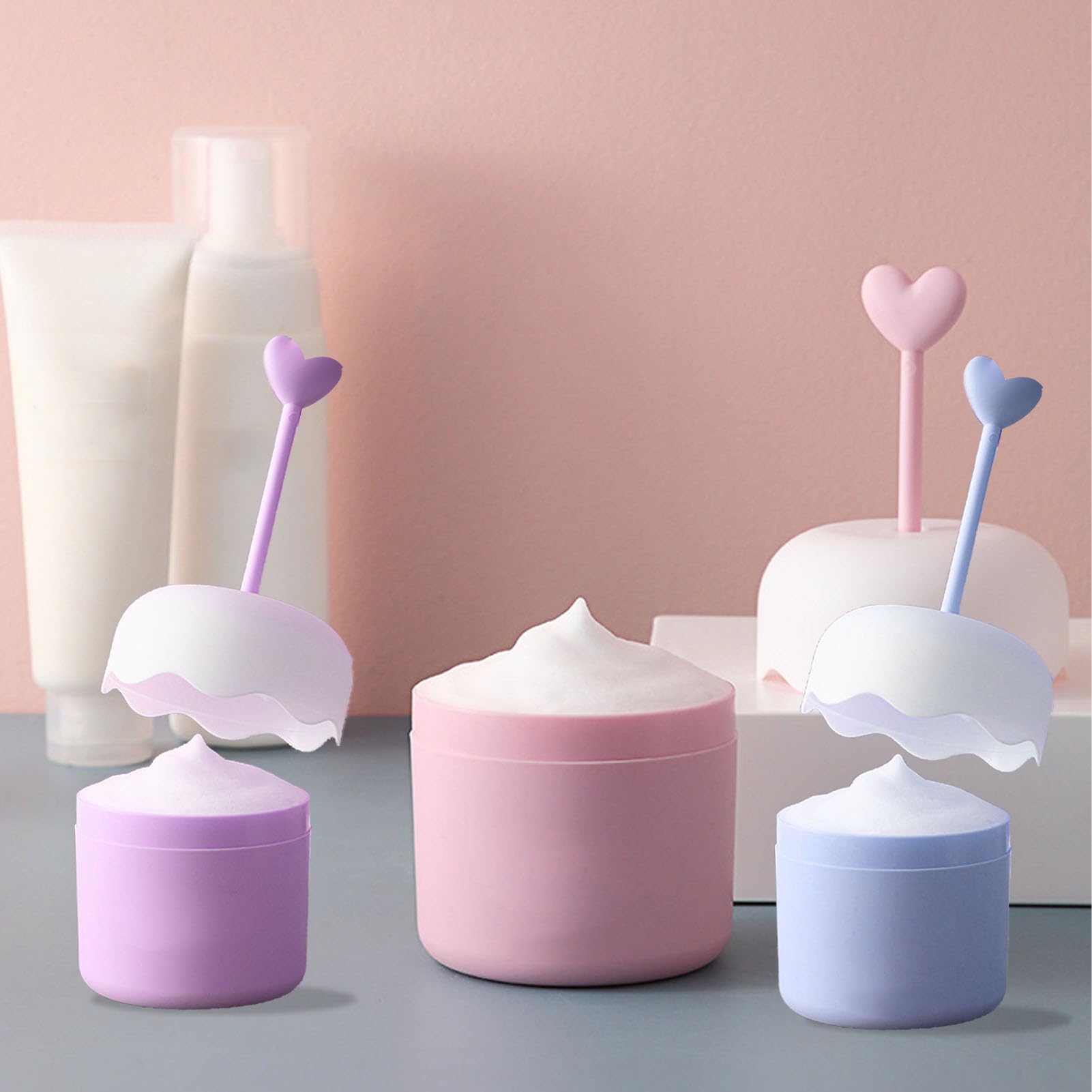 Portable Foam Maker Cup - Bubble Cleansing Device for Shower & Bath | Creates Rich Lather for Body Wash, Face Cleanser & Shaving | Travel-Friendly Bath Accessory (Purple)