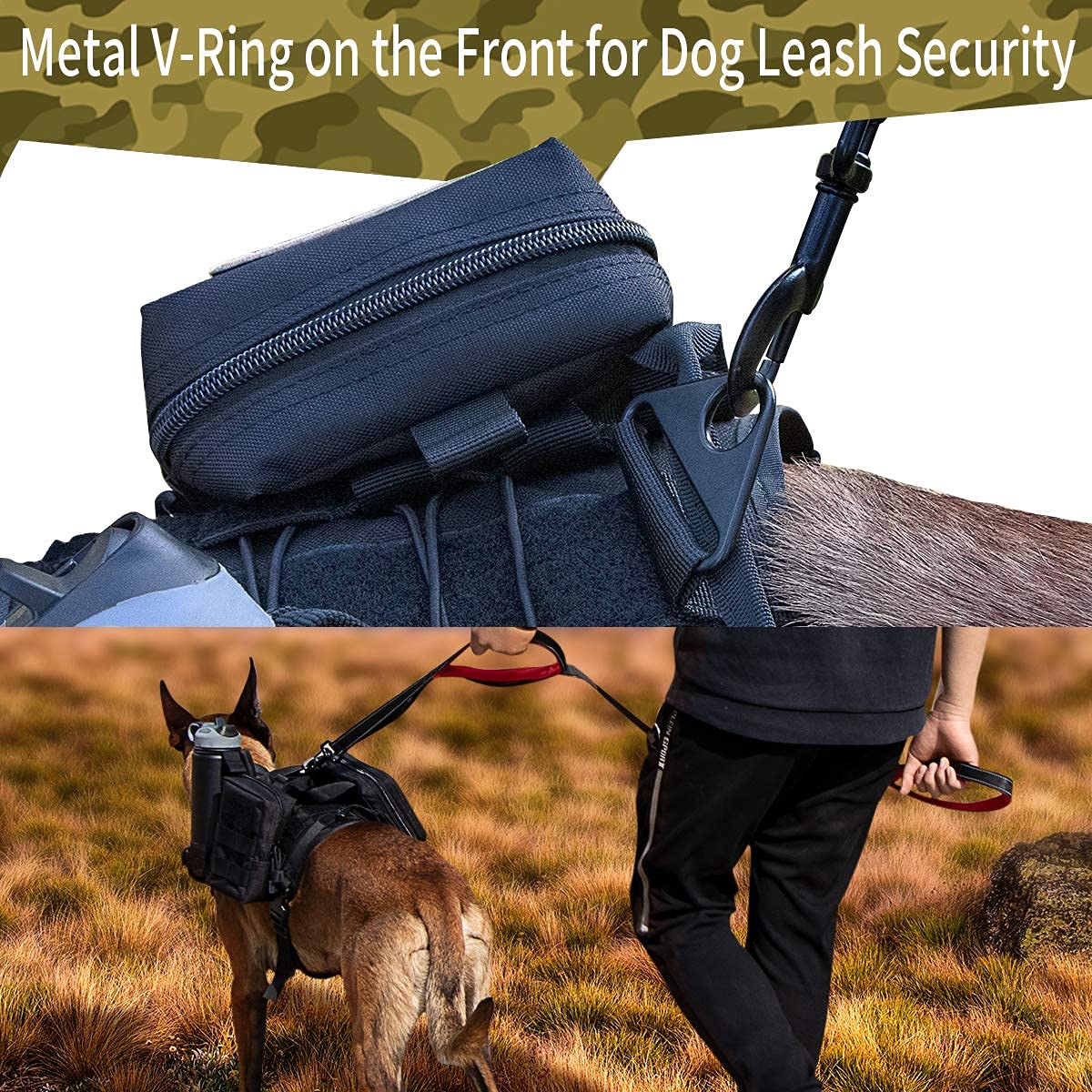 IronSeals Tactical Service Dog Vest - Adjustable Patrol Training Harness with MOLLE System & Handle - Perfect for Police K9, Military & Search & Rescue Dogs