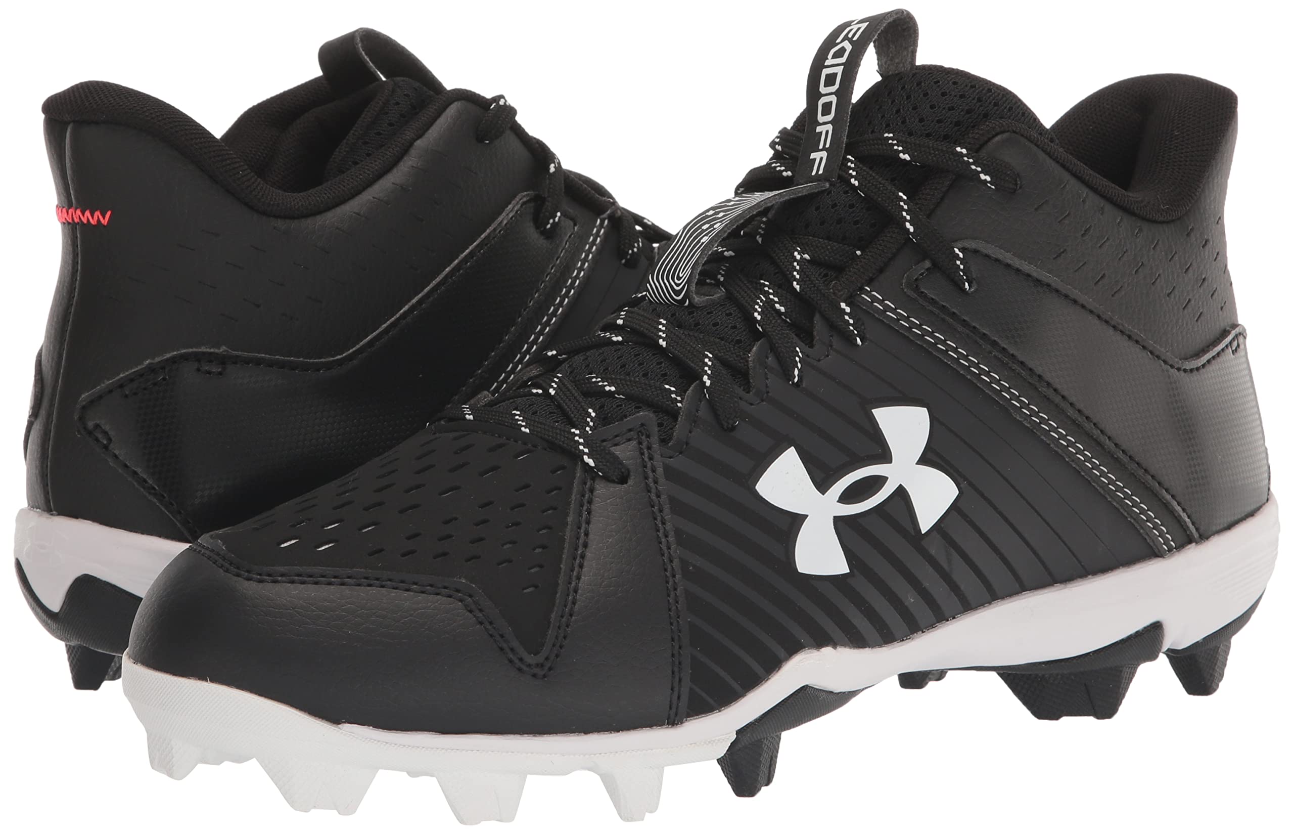 Under Armour Men's Leadoff Mid Rubber Molded Baseball Cleats - Lightweight Baseball Shoes for Training & Games - Perfect for Field Sports & Outdoor Activities