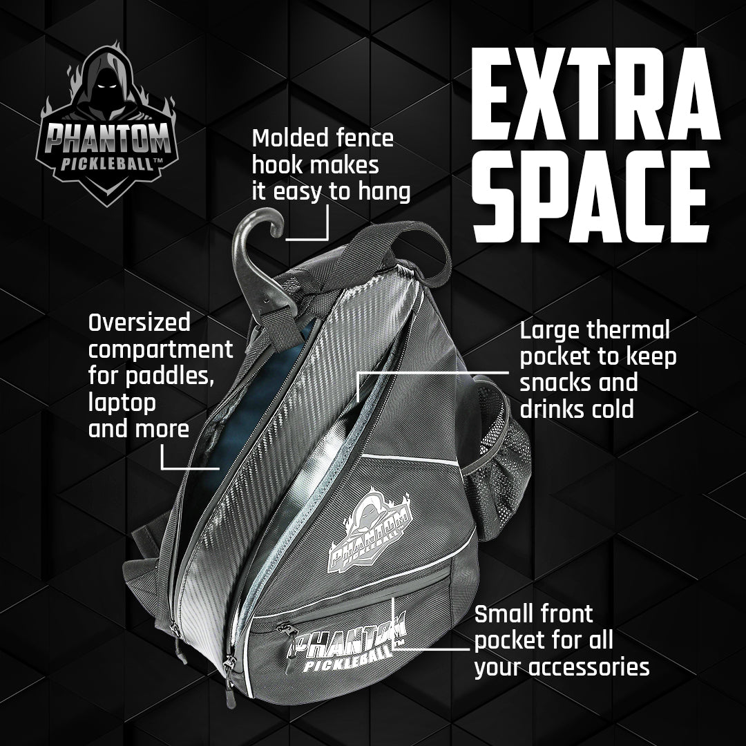 Phantom Pickleball Sling Bag - Lightweight & Durable Pickleball Gear for Men & Women - Perfect for Court, Travel & Outdoor Sports Accessories