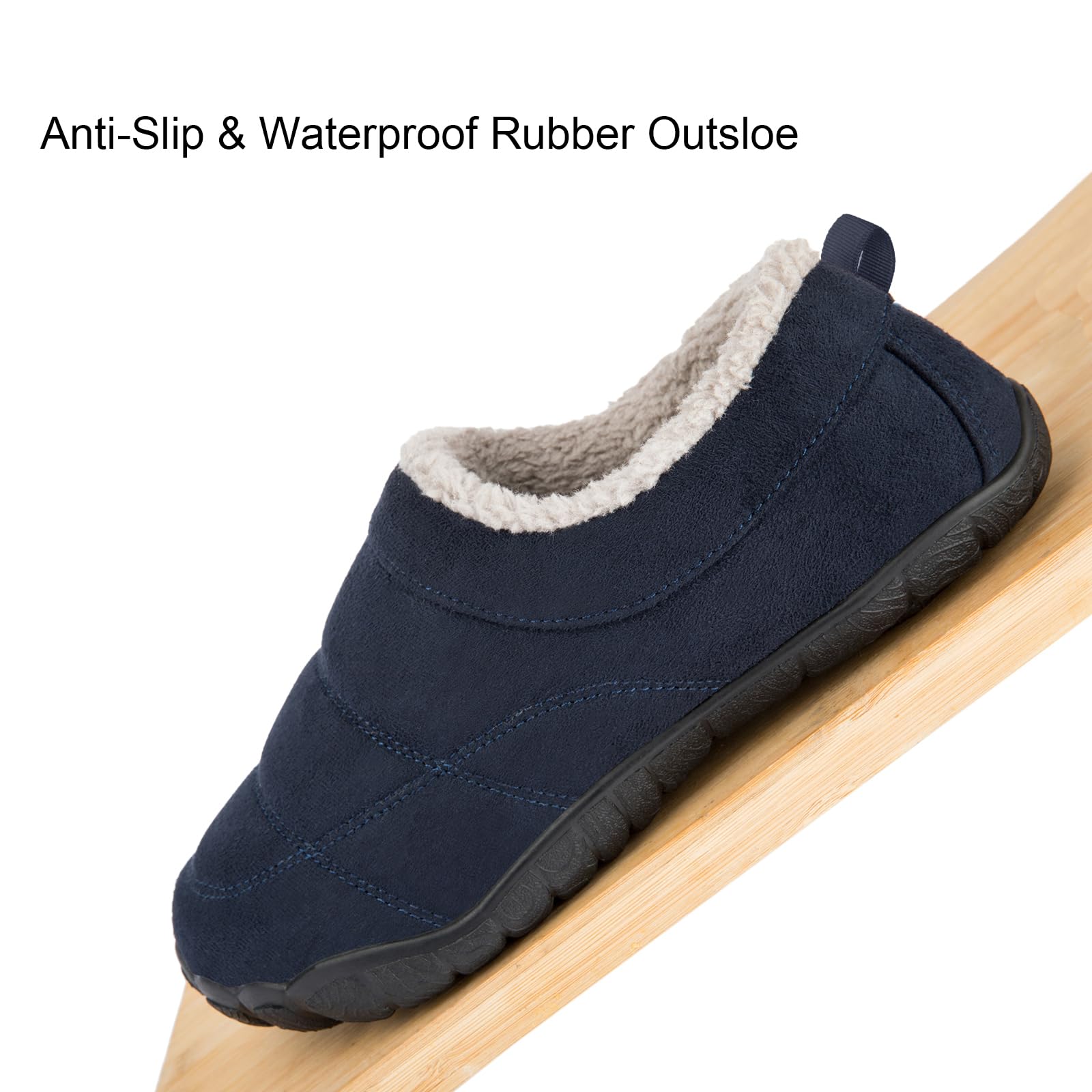 Josaywin Men's Memory Foam Slippers - Soft Plush Fleece Lined Indoor/Outdoor House Shoes for Comfort & Support - Perfect for Home, Lounge & Backyard Relaxation
