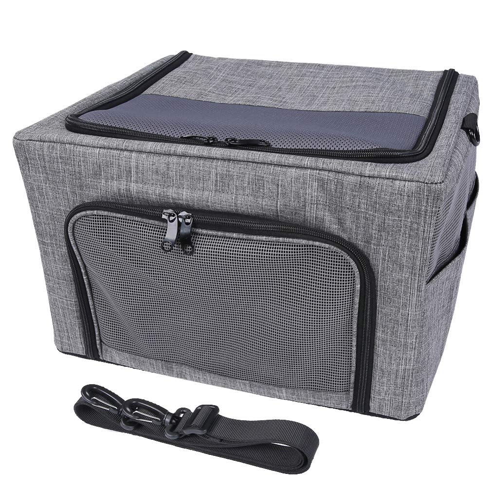 POPETPOP Breathable Mesh Pet Carrier Bag for Dogs & Cats - Lightweight Outdoor Hiking Backpack, Travel-Friendly Puppy & Kitten Carrier - Perfect for Camping, Hiking, Beach Trips and Vet Visits
