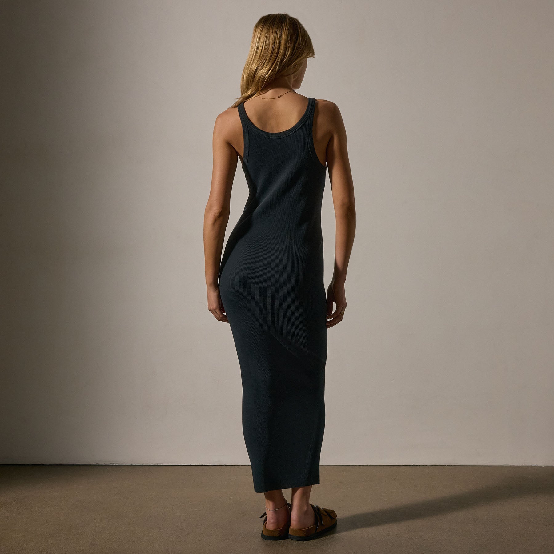 Stylish Tubular Rib Tank Dress in Magma Red - Perfect for Summer Outings, Beach Vacations & Casual Wear