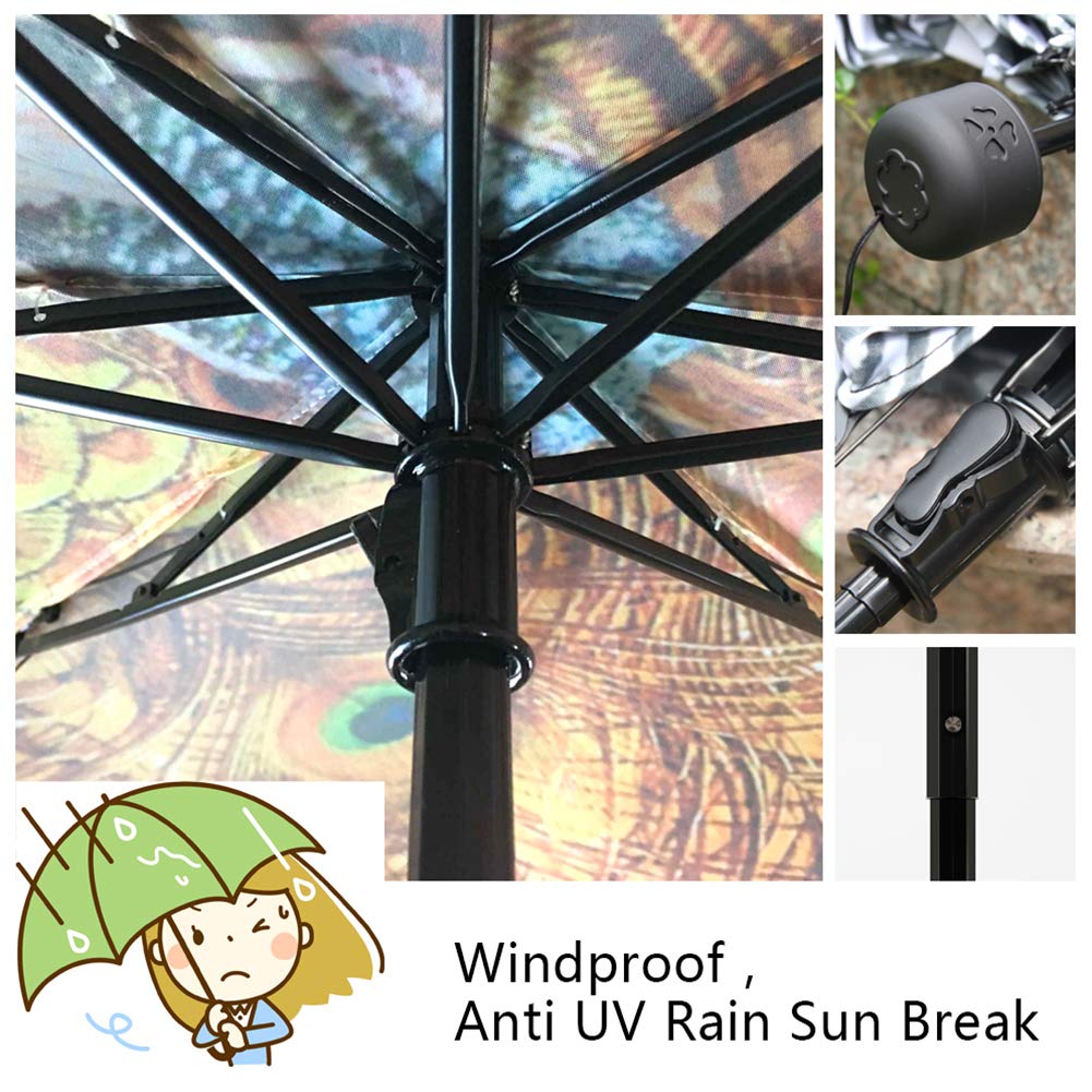 Windproof Folding Umbrella with Giant Schnauzer Dog Paw Print - Compact Travel & Golf Umbrella for Dog Lovers - Perfect Gift for Dog Moms - Ideal for Outdoor Walks, Beach Trips and Rainy Day Adventures