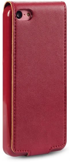 Apple iPhone 5C Flip Cover Case - Premium Protective Red Leather Wallet Stand Case for iPhone 5C - Perfect for Work, Travel & Everyday Use