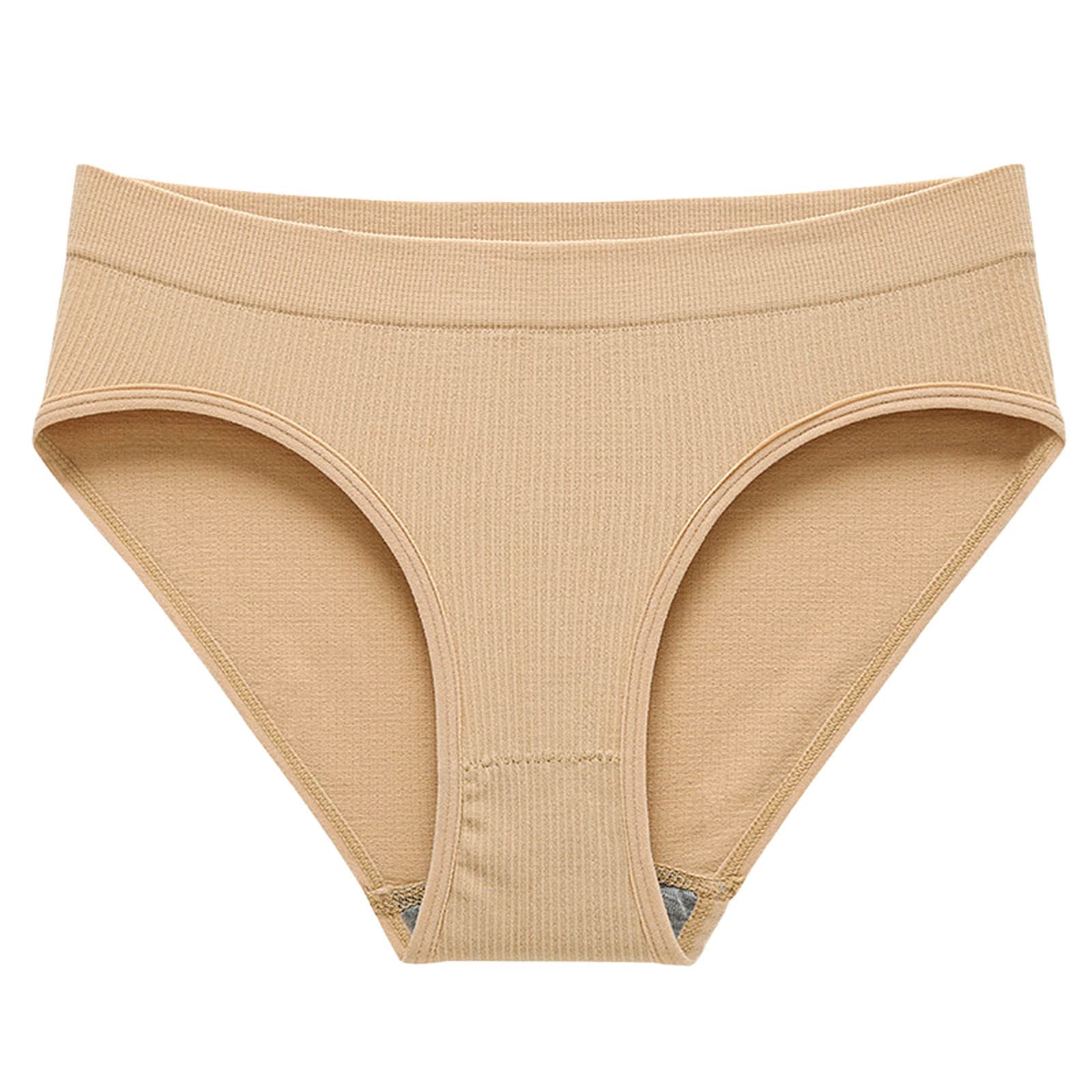 Women's Low Waist Seamless Elastic Cotton Underwear - Breathable Comfortable Tummy Control Panties for Everyday Wear & Yoga