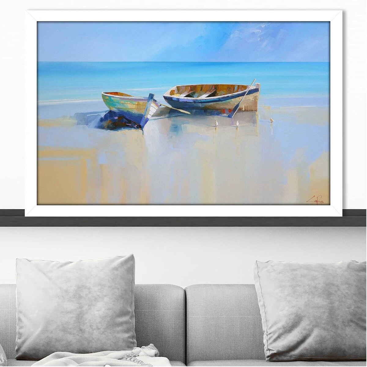 Afternoon Gulls by Craig Trewin - Premium Acrylic Wall Art Print - Coastal Beach Decor for Living Room, Bedroom & Office