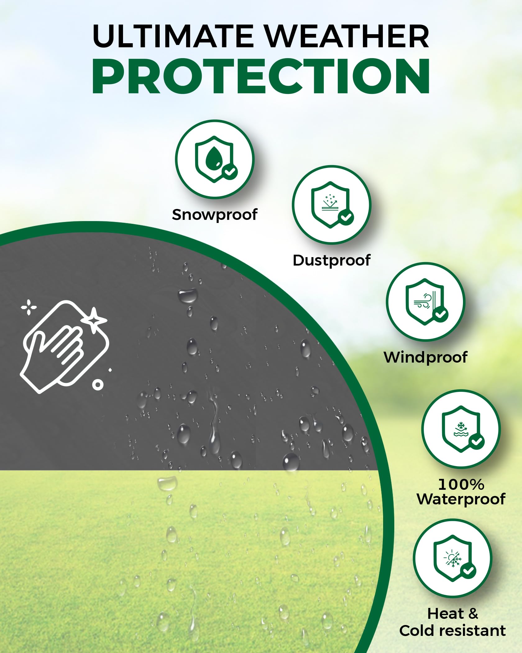 8' x 10' Heavy Duty Clear Vinyl Outdoor Curtains - 20oz Waterproof Transparent Tarp with Grommets for Patio, Gazebo, Balcony & Pergola Enclosure - Perfect for Weather Protection and Privacy in Outdoor Spaces