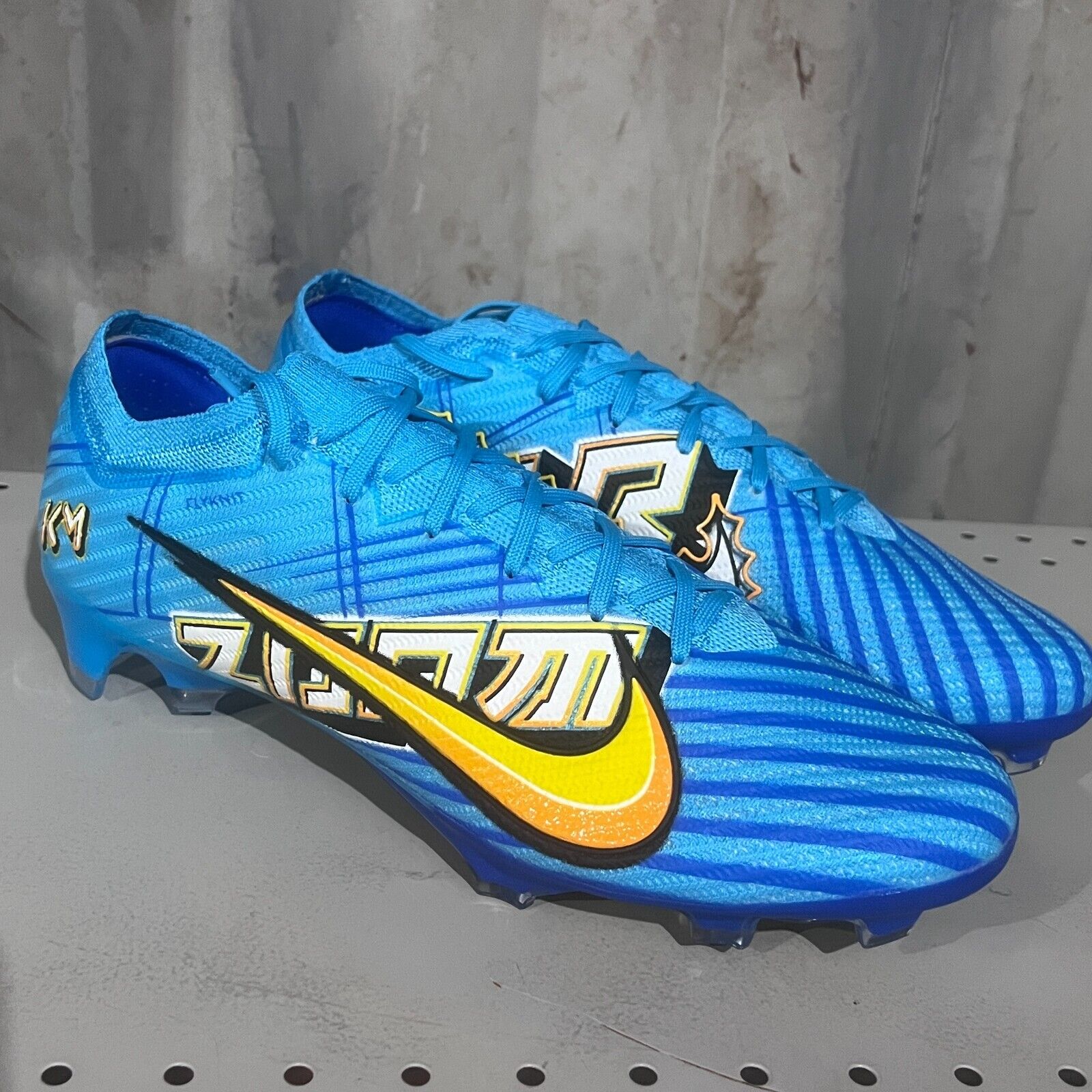 Nike Mercurial Zoom Vapor 15 Elite KM FG Soccer Cleats - Kylian Mbappe Signature Football Shoes for Firm Ground - Lightweight Speed Boots for Men's Professional Matches & Training