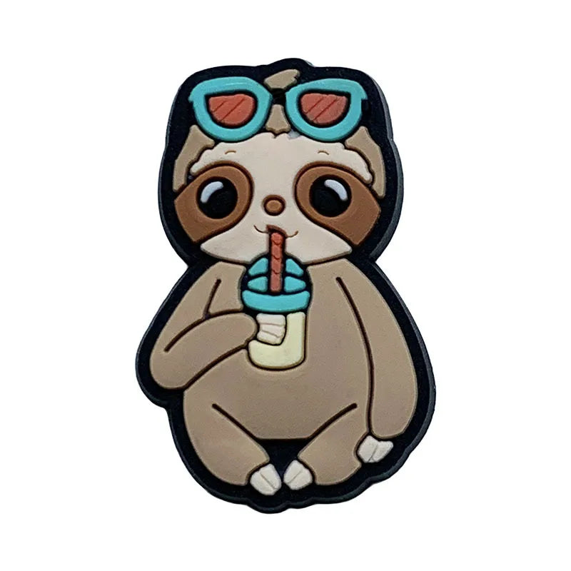 Adorable Sloth Shoe Charms for Crocs - Fun Jibbitz Accessories for Kids, Women & Men - Perfect for Sandals, Shoes & Party Favors - Great Gift Idea for Animal Lovers & Crocs Fans (Use for Everyday Wear, Beach Outings & Themed Parties)