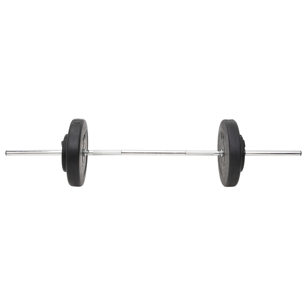 vidaXL 60 kg Barbell and Dumbbell Set with Weight Plates - Home Gym Equipment for Strength Training & Fitness Workouts