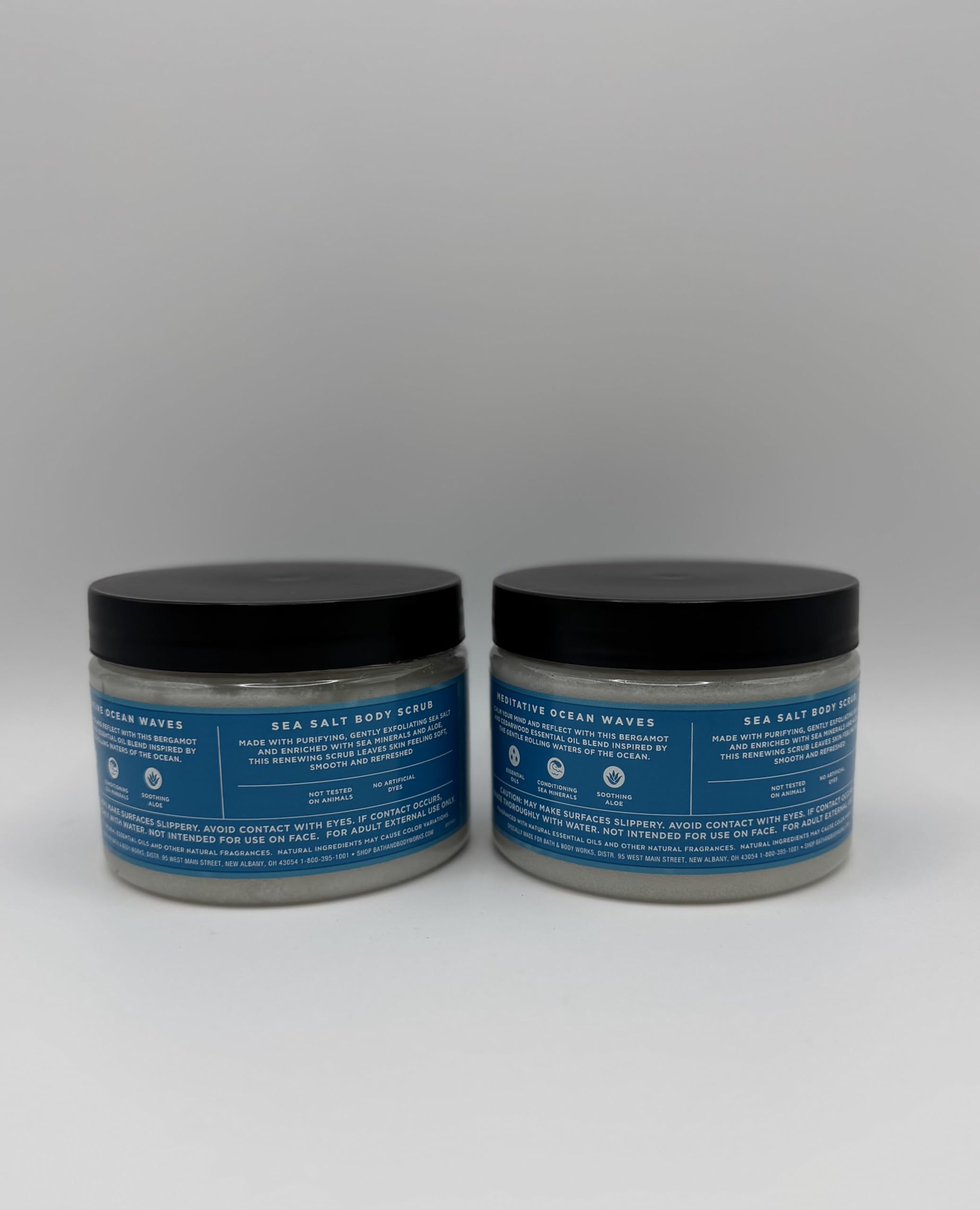 Aromatherapy Sea Salt Body Scrub with Bergamot & Cedarwood - Exfoliating & Moisturizing for Smooth Skin - 17 oz 2-Pack - Perfect for Spa Day, Self-Care Routine & Relaxing Bath Time