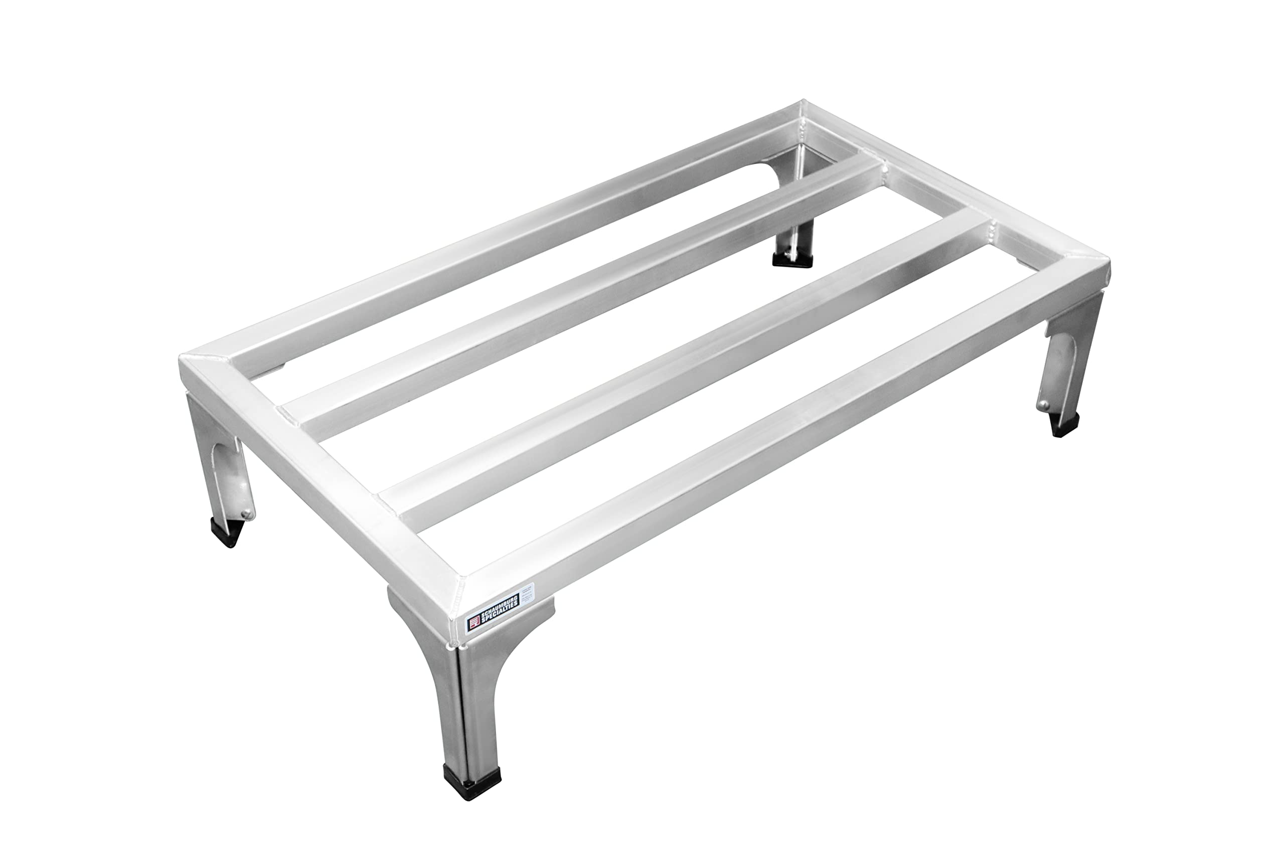 Heavy Duty Aluminum Dunnage Rack 20x36x7.5 Inch - Industrial Grade Storage Shelf for Warehouse, Restaurant & Commercial Kitchen - Perfect for Food Service, Retail Inventory and Workshop Organization