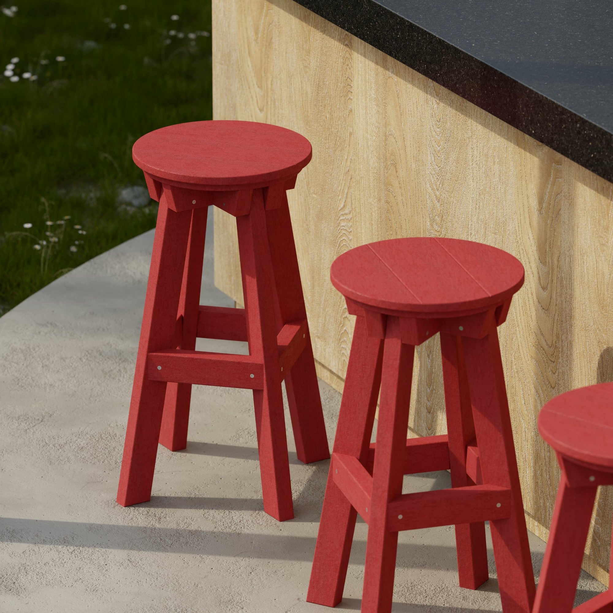 Vintage Heritage Bar Stool - Solid Wood Counter Height Stool with Backrest - Perfect for Kitchen Island, Home Bar & Breakfast Nook