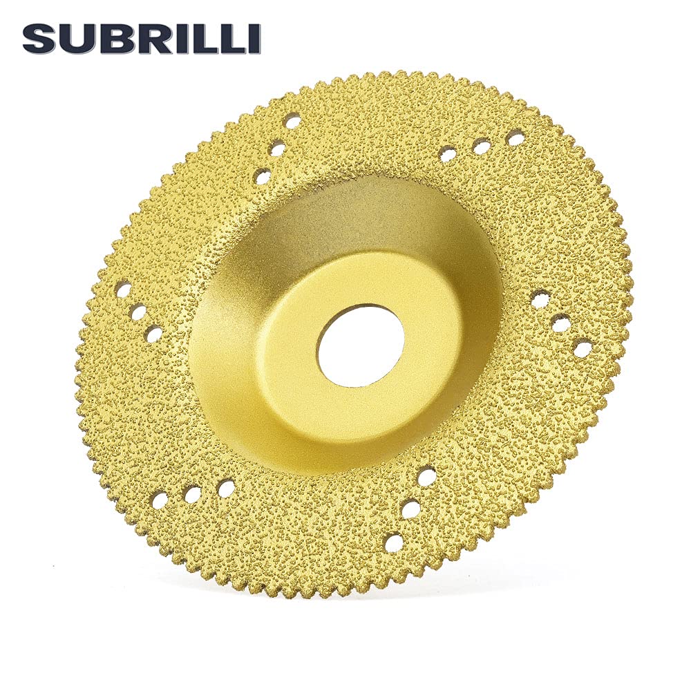 4 Inch Diamond Grinding Cup Wheels 3-Pack - Vacuum Brazed Concrete Cutting Saw Blades for Angle Grinder - Perfect for Concrete Surface Grinding, Masonry Work & DIY Home Renovation Projects