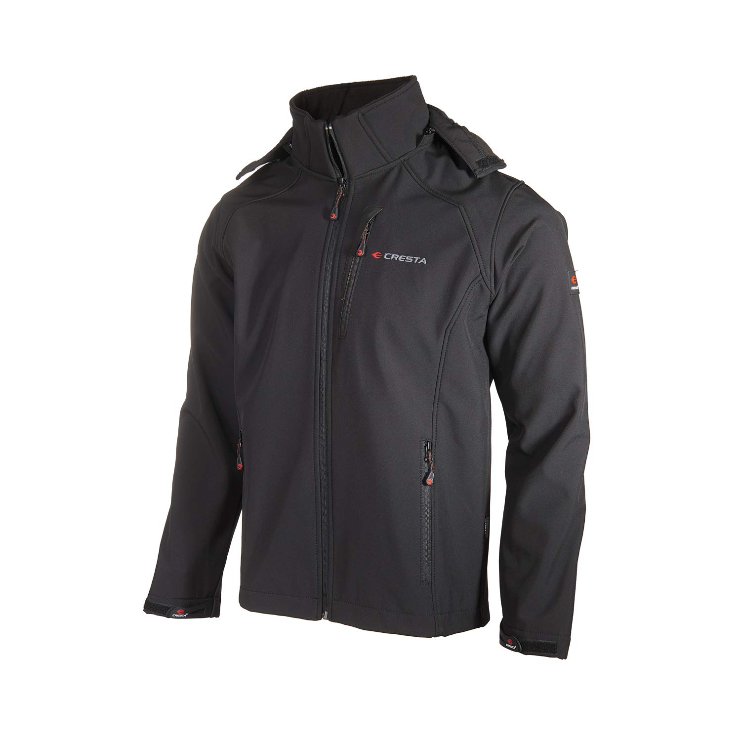 Cresta Outdoor Men's Detachable Hooded Softshell Jacket - Lightweight Water-Resistant Windbreaker for Hiking, Camping & Outdoor Adventures