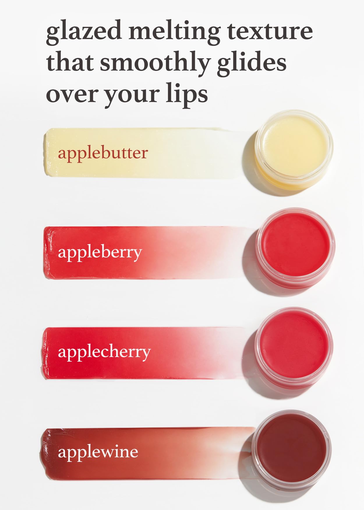 NOONI Korean Vegan Lip Oil - Applewine Flavor, 0.12 Fl. Oz + Korean Lip Butter Melting Balm (Apple Cherry) Lip Mask Set for Dry, Chapped Lips | Hydrating Lip Care Bundle for Day & Night Use