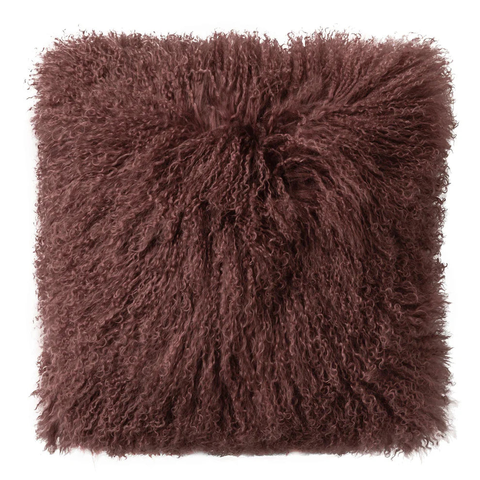 Sheridan Bligh Mongolian Lambswool Breakfast Cushion - Ivory White Soft Throw Pillow for Sofa, Bed, Reading Nook - Cozy Home Decor & Living Room Accent