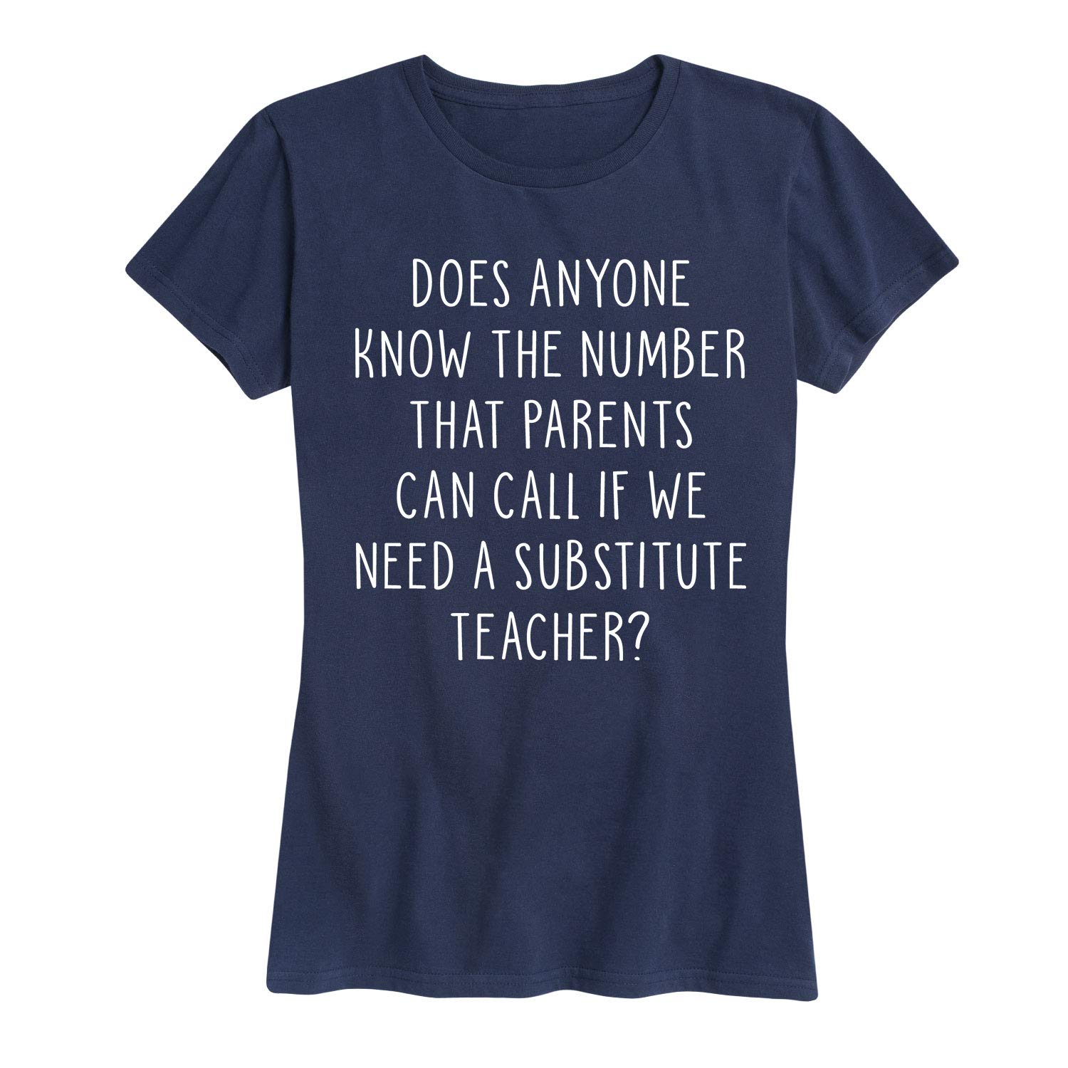 Substitute Teacher Graphic T-Shirt for Women - Funny Teacher Apparel with Instant Message Design - Perfect for School, Gifts & Casual Wear