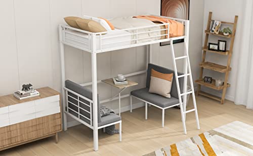 White-with Built-in Table
