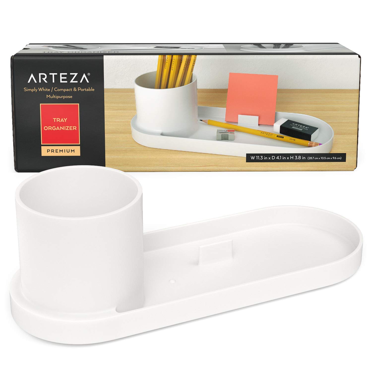 Arteza Modern Ivory Desk Organizer - 11.3