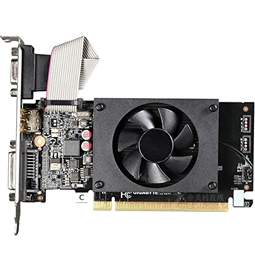 Original GT 710 1GB GDDR3 64Bit HDMI DVI Graphics Card - Compatible with GIGABYTE & Nvidia VGA Cards - Perfect for Gaming, Home Theater & Office Workstations