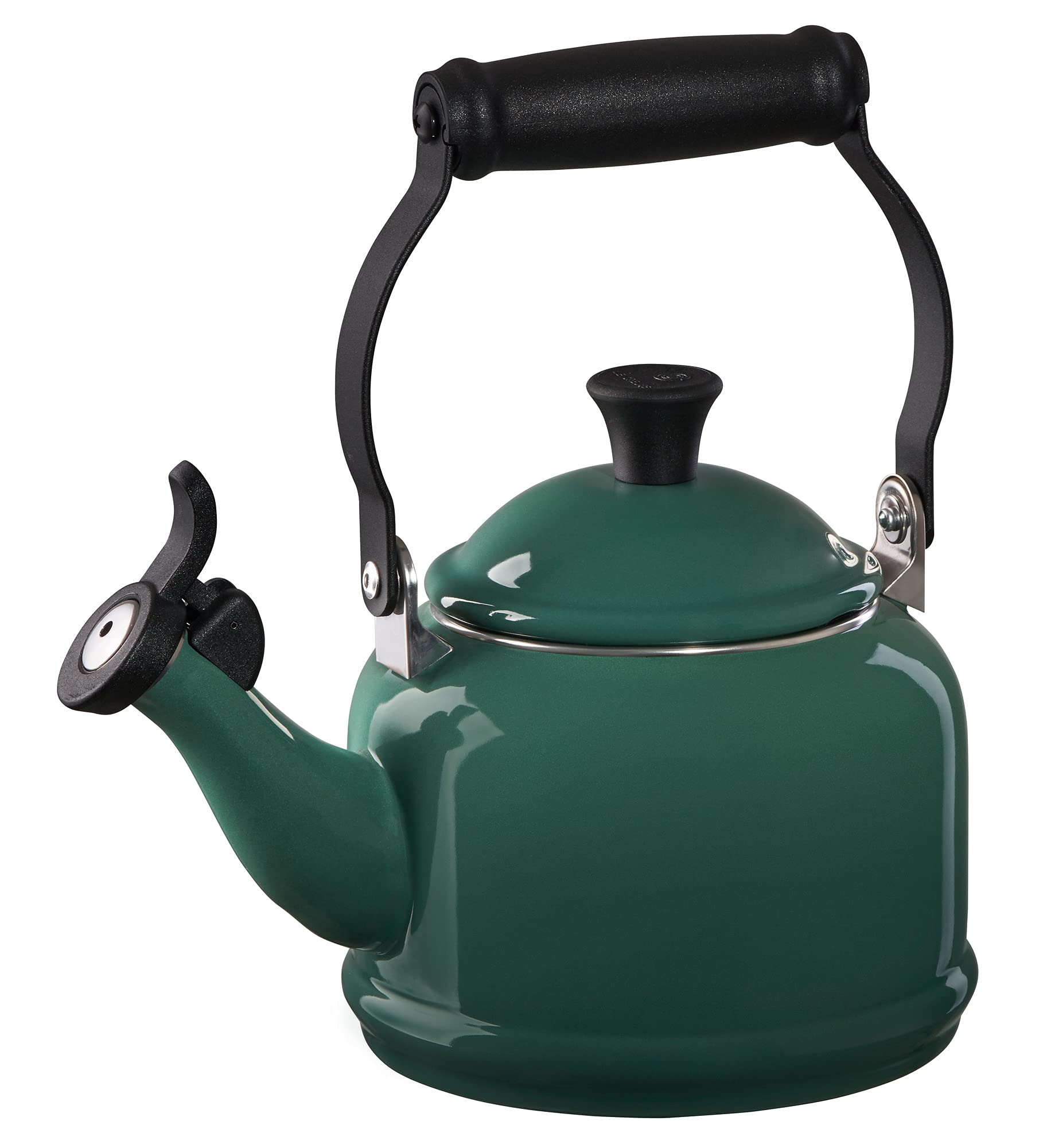 Le Creuset Enamel On Steel 1.25 qt Demi Tea Kettle - Artichaut Green | Stovetop & Induction Safe | Perfect for Home Brewing, Afternoon Tea & Kitchen Decor