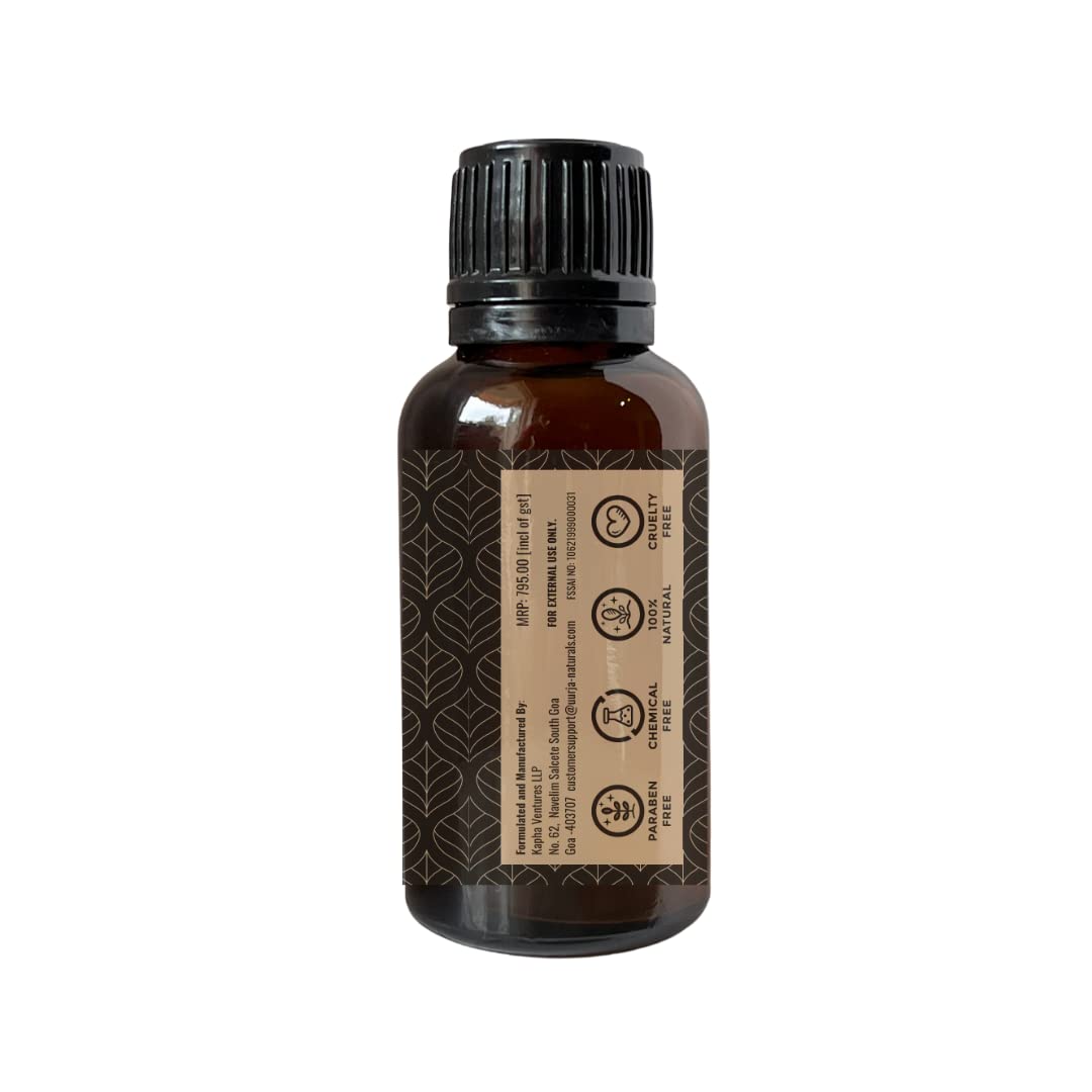 UURJA Naturals Hydrating Face Oil for Dry Skin - 30ml with Frankincense, Lavender & Tea Tree Essential Oils in Fractionated Coconut Oil | Moisturizing Treatment for Face, Body & Hair Care Routine