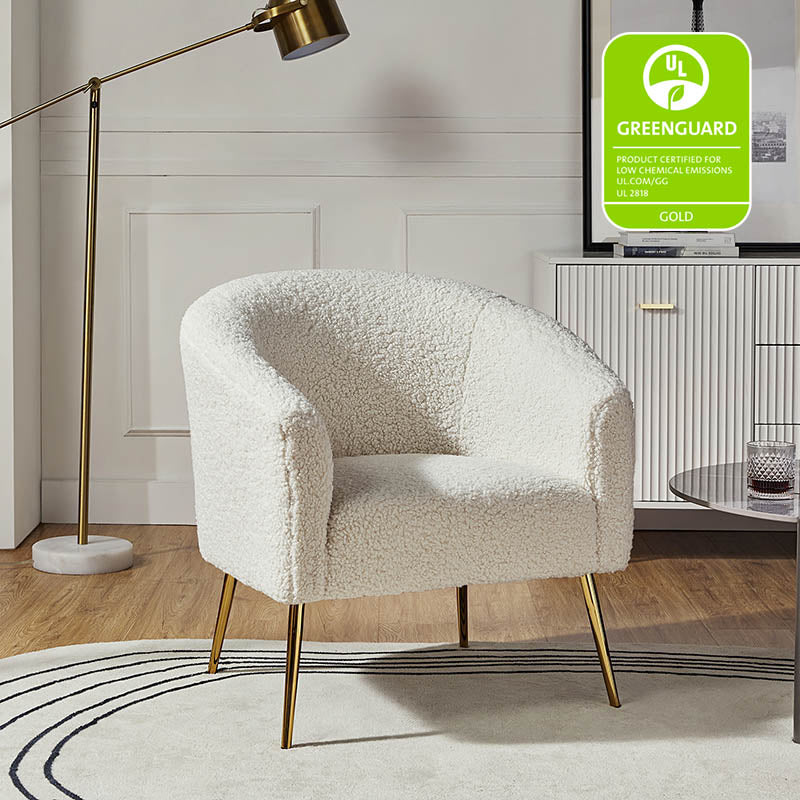 Bari Barrel Armchair - Modern Upholstered Accent Chair for Living Room, Bedroom & Office - Comfortable Lounge Seating with Stylish Design