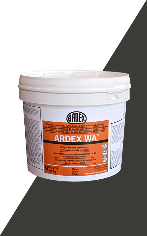 Ardex WA Black Licorice 100% Solids Epoxy Grout & Adhesive - 9 lb Tub for Tile, Stone & Concrete Floors | High-Performance Waterproof Sealer for Bathrooms, Kitchens & Commercial Spaces