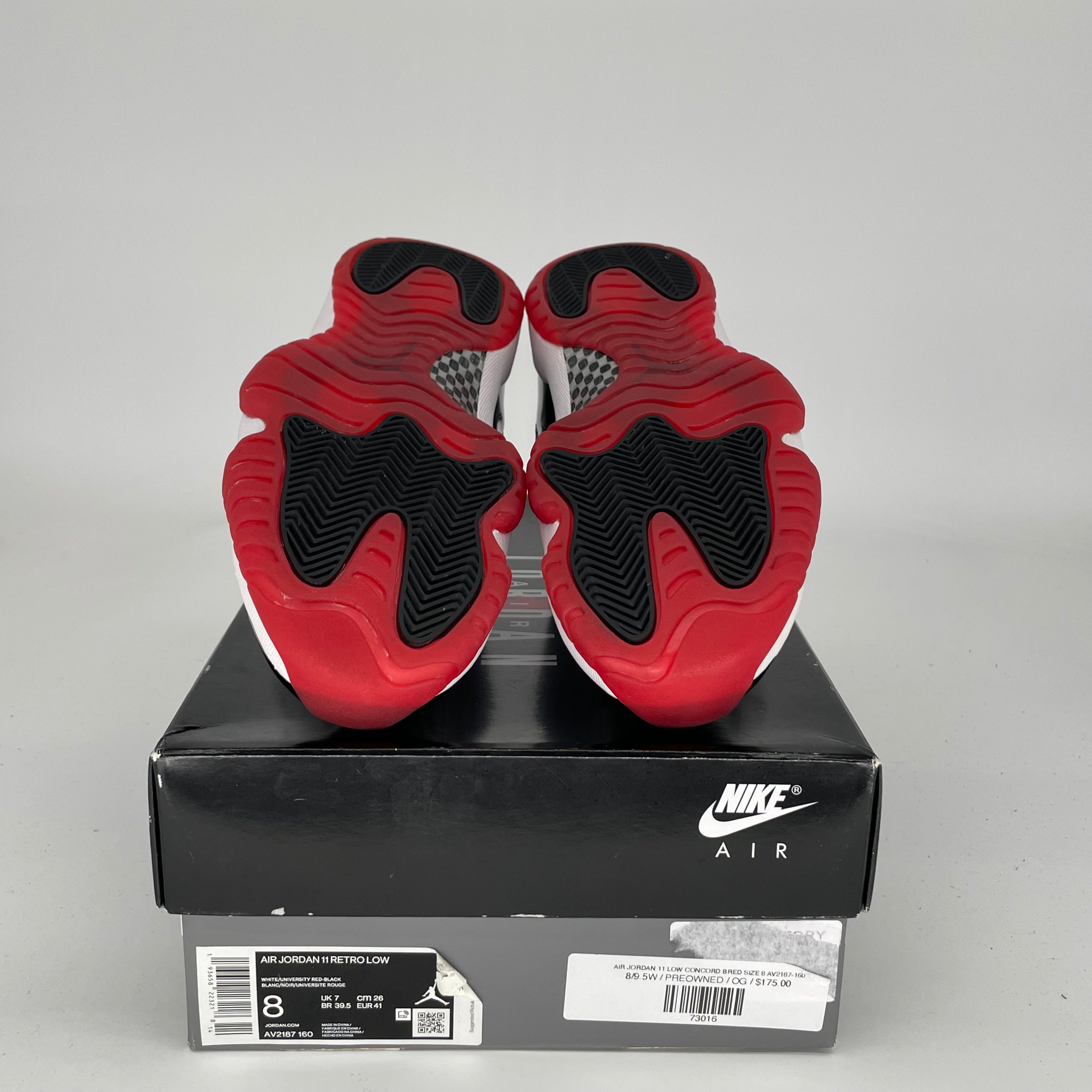 **Air Jordan 11 Low Concord Bred Men's Basketball Shoes - Size 8 (AV2187-160) - Perfect for Casual Wear & Court Performance**