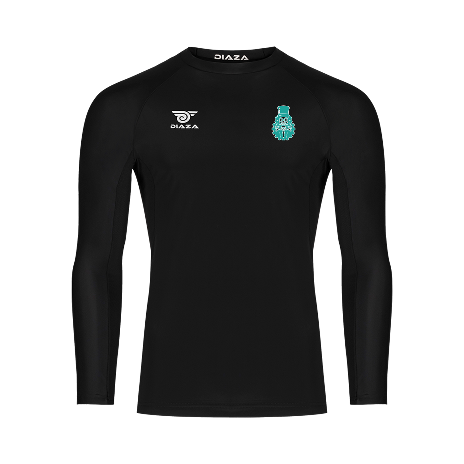 Detroit Innovators Men's Long Sleeve Compression Shirt - Moisture Wicking Athletic Top for Workout & Running - Black