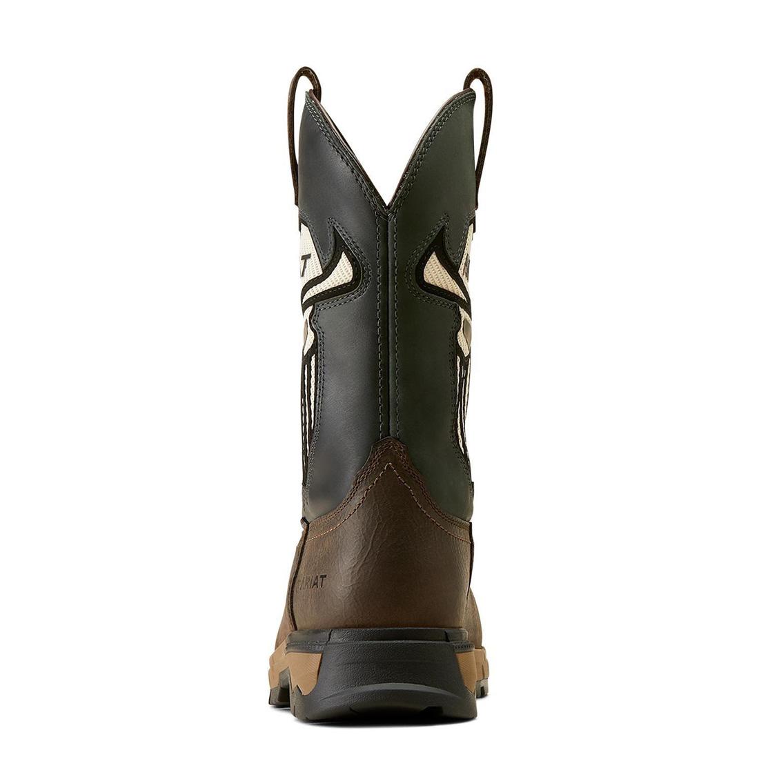 Rebar Flex VentTEK Incognito Composite Toe Western Work Boot - Durable & Comfortable for Construction, Ranch Work & Outdoor Labor - Iron Coffee Brown
