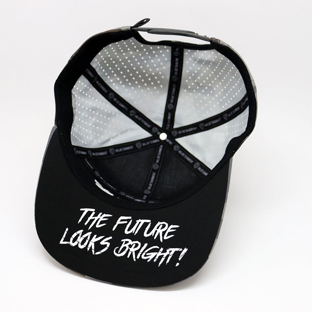 Future Looks Bright Light Brown Camo Flat Bill Waterproof Perforated Snapback Hat - Stylish Outdoor Baseball Cap for Hiking, Fishing & Casual Wear