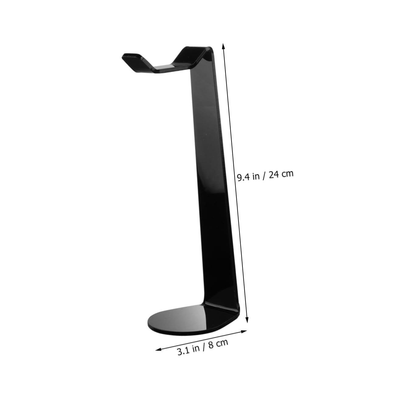 Premium Acrylic Headphone Stand with Flat Base - Universal Fit for Small to Large Headphones | Alipis Desk Headset Holder | Perfect for Office, Gaming & Home Workspace Organization