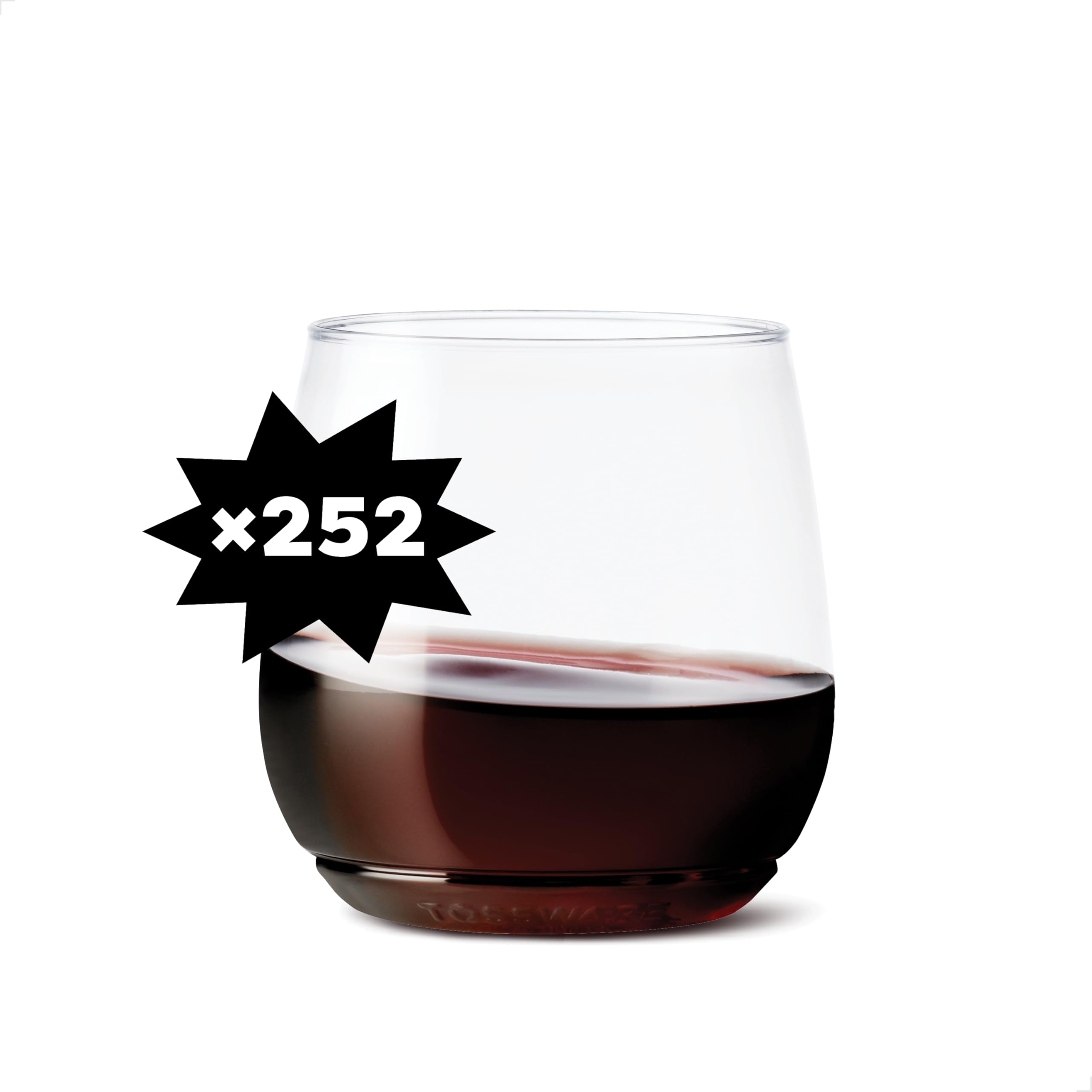Premium 12oz TOSSWARE POP Tumbler Jr Whiskey Glasses - Set of 252, Durable & Stylish Barware for Cocktails, Bourbon, Scotch & Home Entertaining