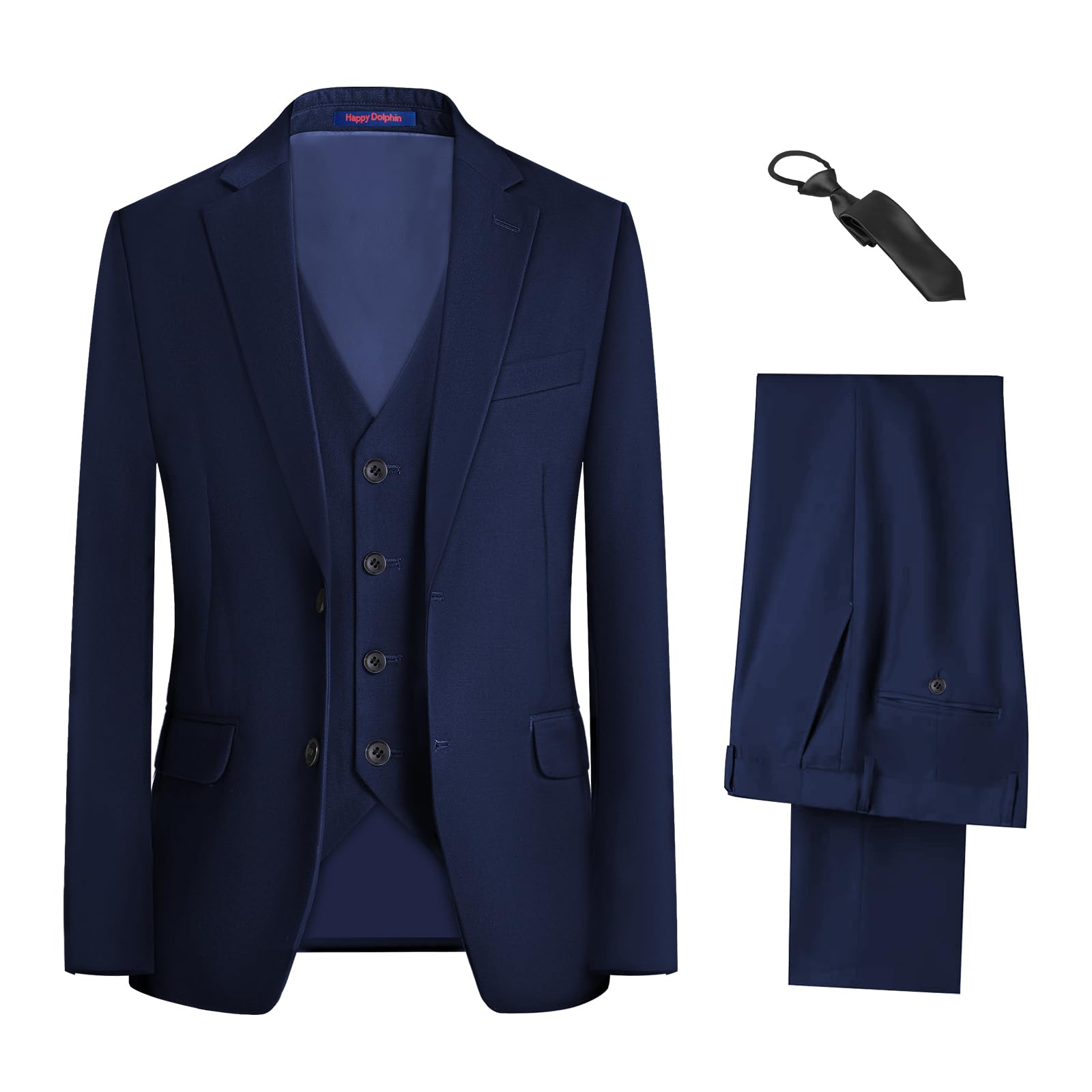 Happy Dolphin Boys Suit Set - Modern Fit Adjustable Waistline Formal Wear for Weddings, Communions & Special Occasions - Perfect for Church Events, Family Gatherings & Photo Shoots