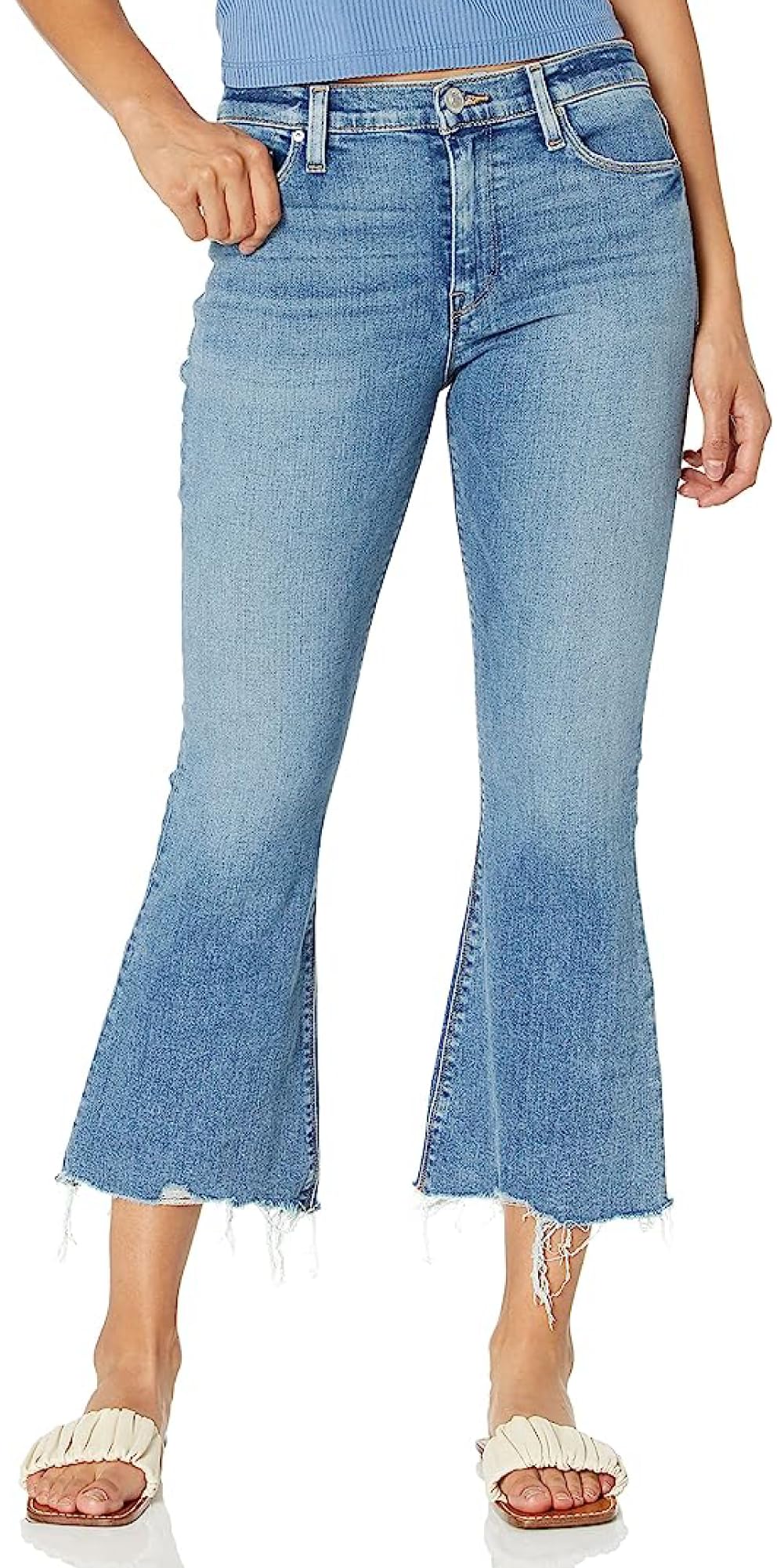 Hudson Jeans Women's Barbara High Rise Bootcut Cropped Jeans - Stylish & Comfortable Denim Pants for Casual Wear, Office & Night Out
