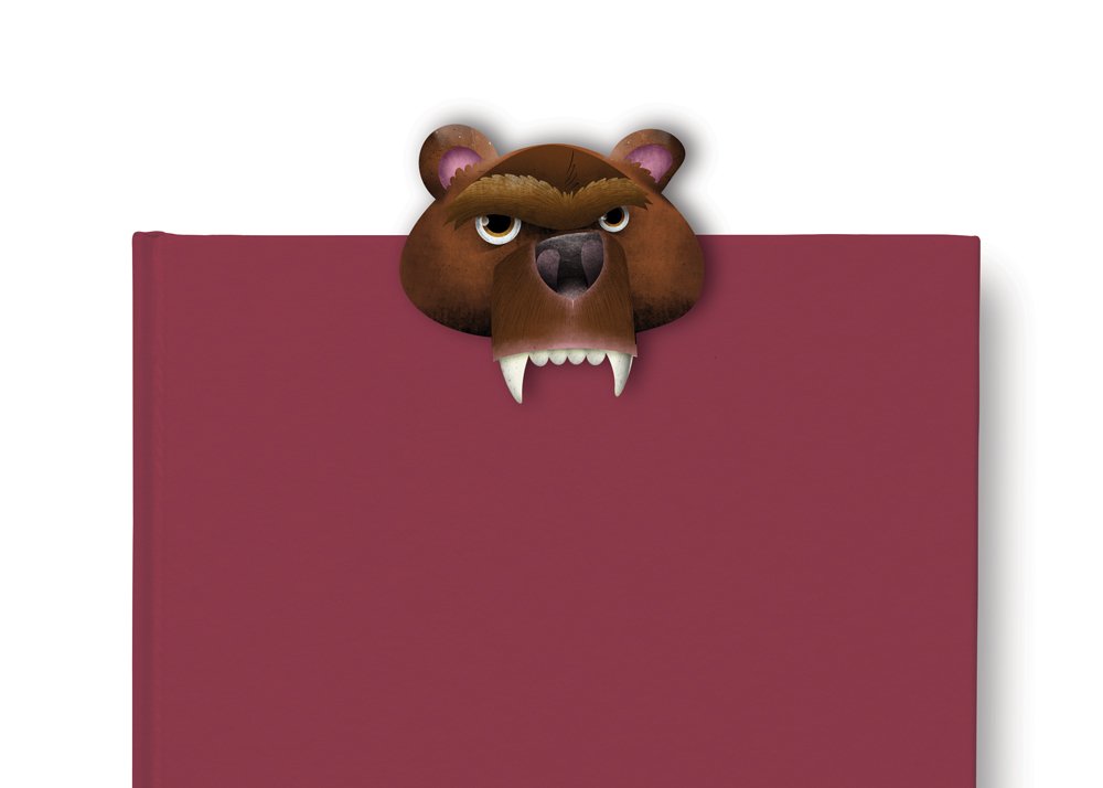 Bear-Shaped TeethMarks Bookmarks - Fun and Durable Page Holders for Kids Books, Gifts, and Reading Accessories - Perfect for School, Libraries, and Book Lovers