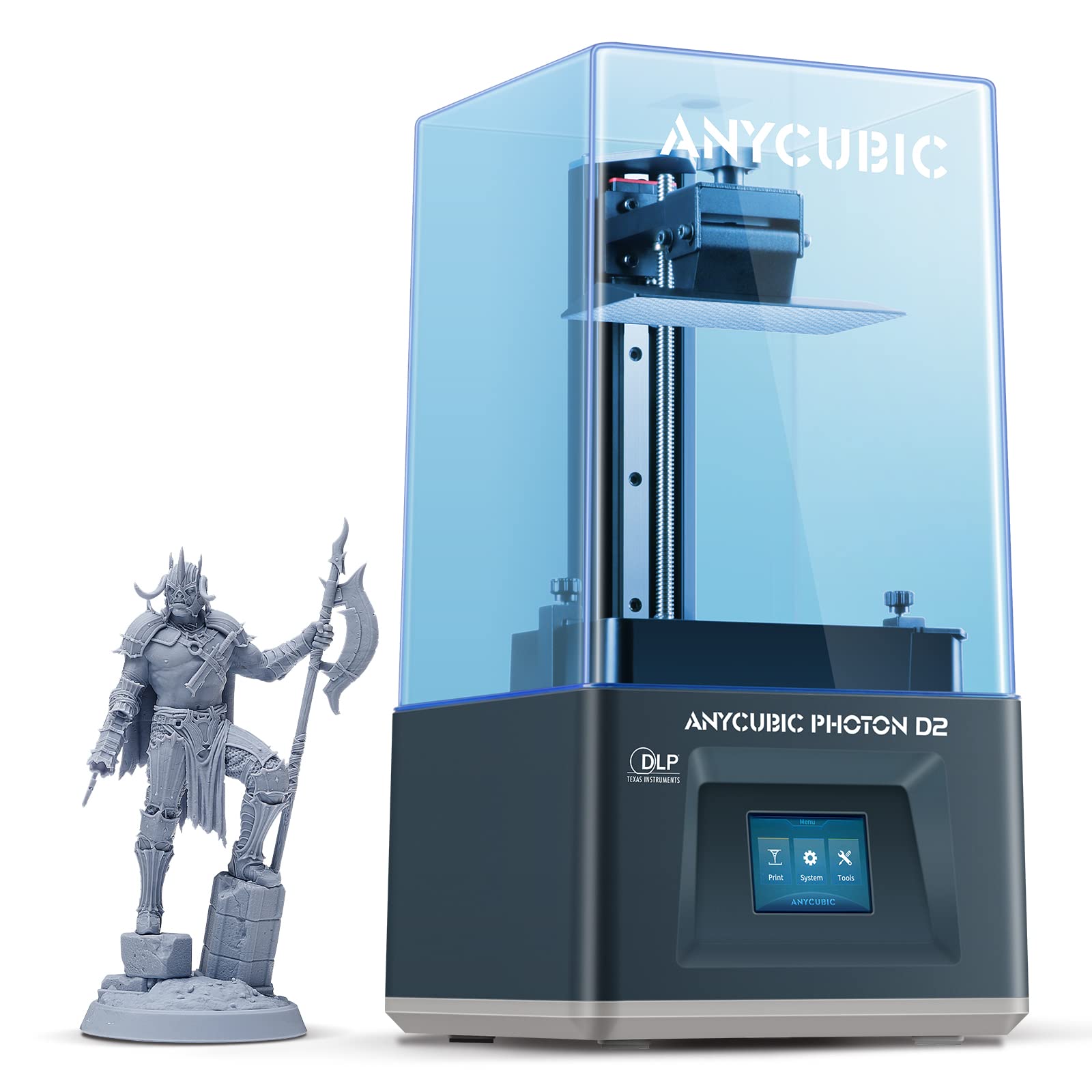ANYCUBIC Photon D2 Resin 3D Printer - High Precision DLP 3D Printer with Ultra-Silent Printing, 20000+ Hours Lifespan, Upgraded 5.1
