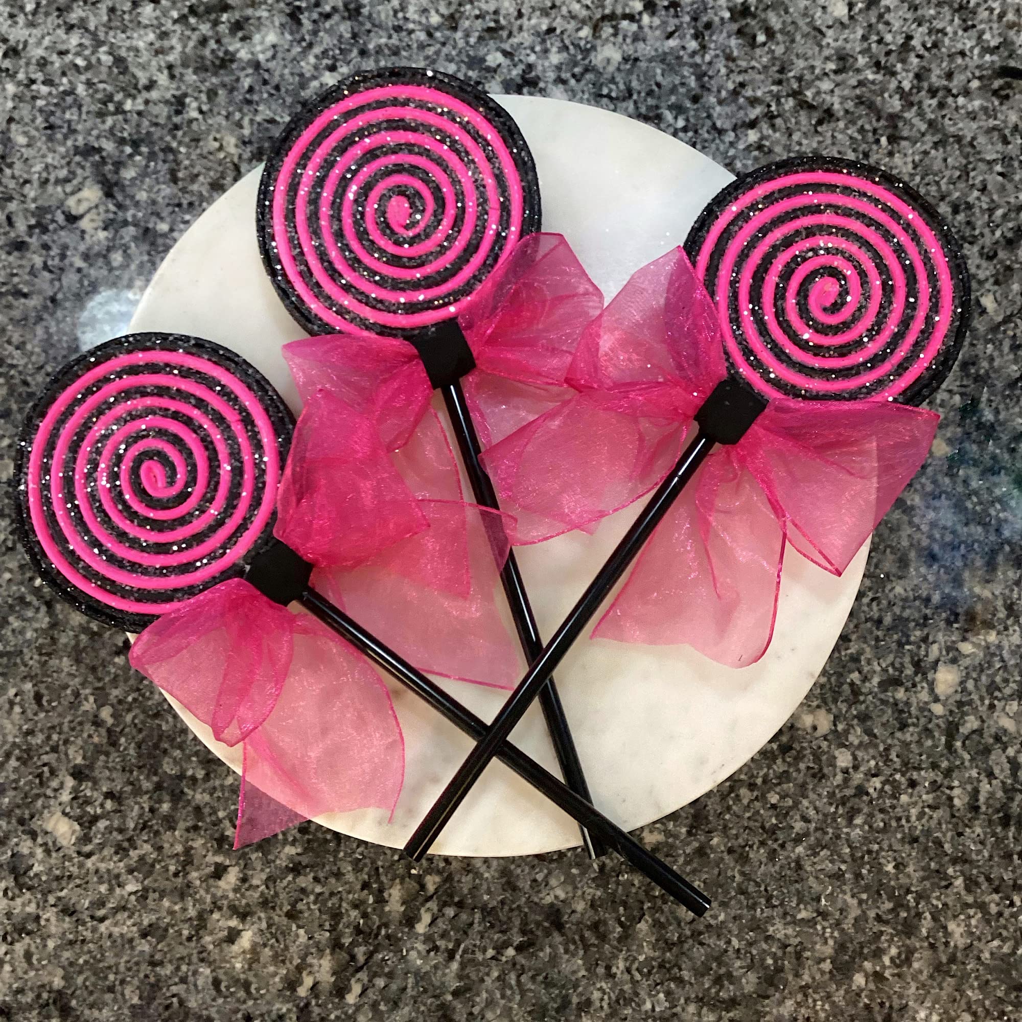 Halloween Fake Candy Decorations - Faux Lollipops, Cake Pops & Candy Wreath Attachments for Spooky Party Decor, Haunted House Props & Trick-or-Treat Displays