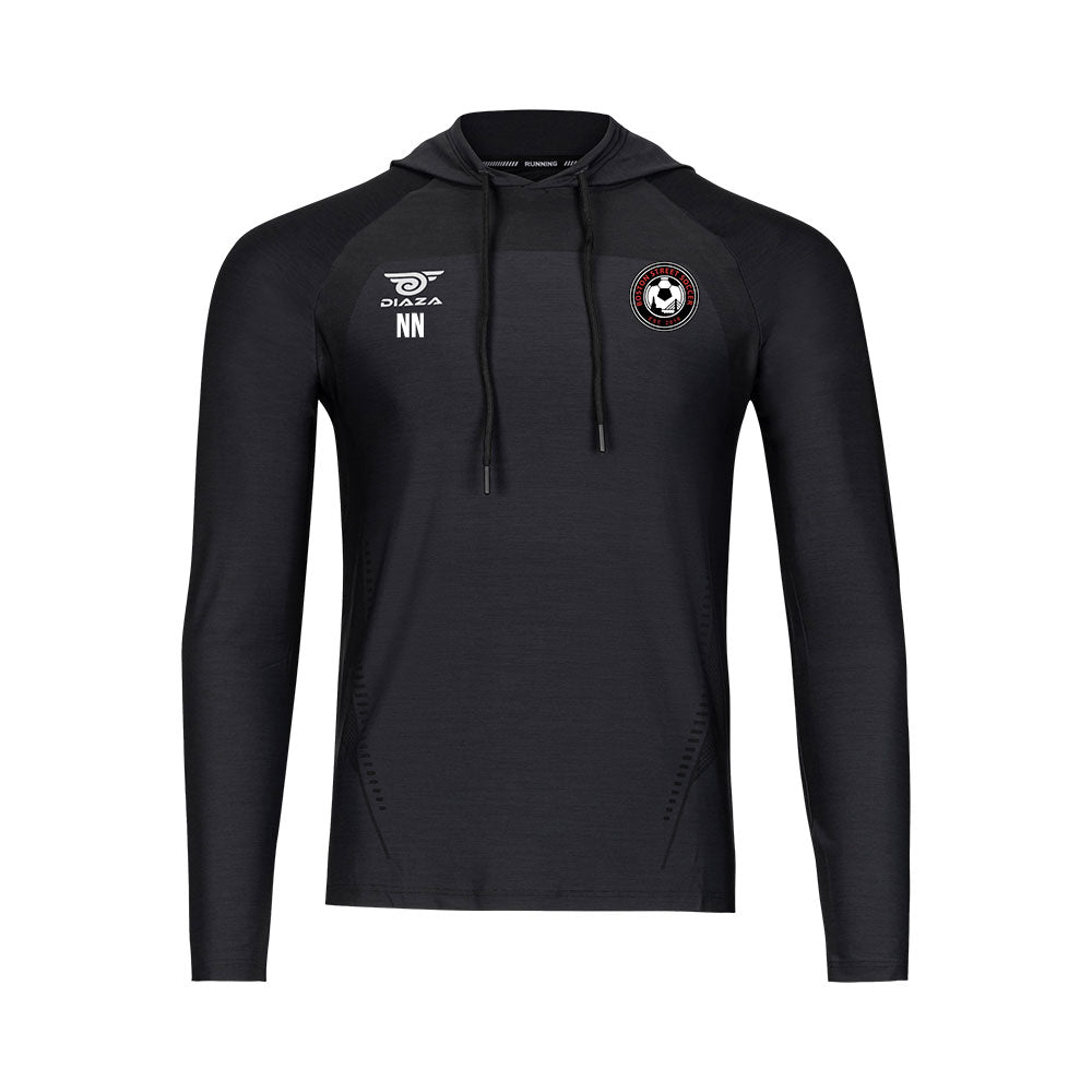 Boston Street Suba Hooded Long Sleeve Black Sweatshirt for Men & Women | Cozy Winter Pullover for Casual Outfits & Outdoor Activities